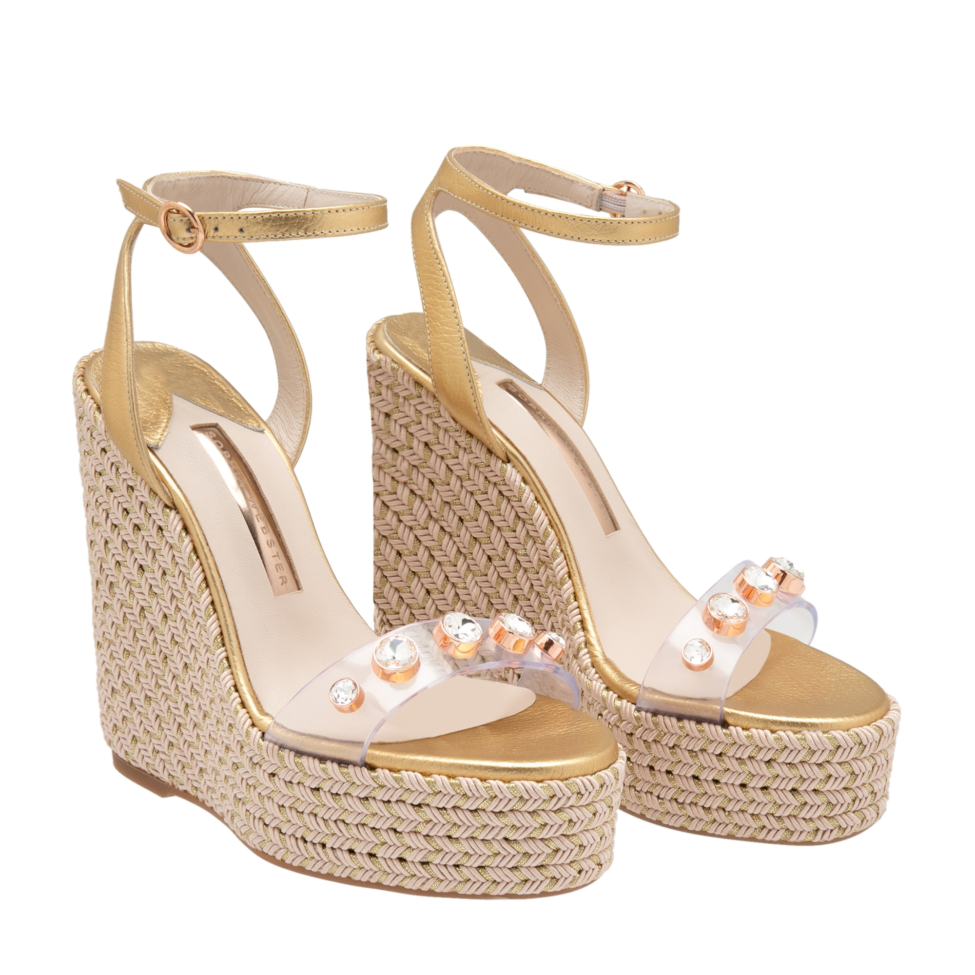 

Dina wedge espadrilles, Gold