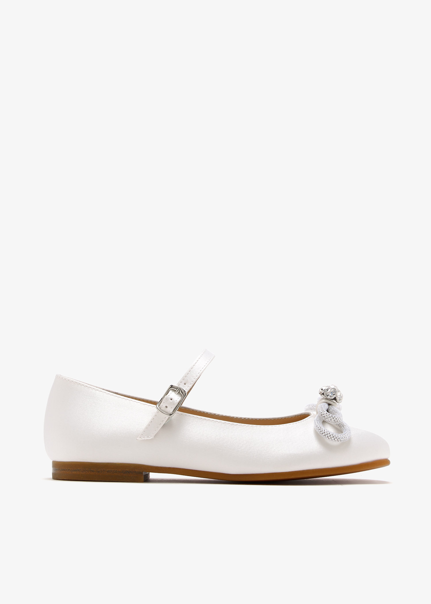

Double bow ballerinas, White