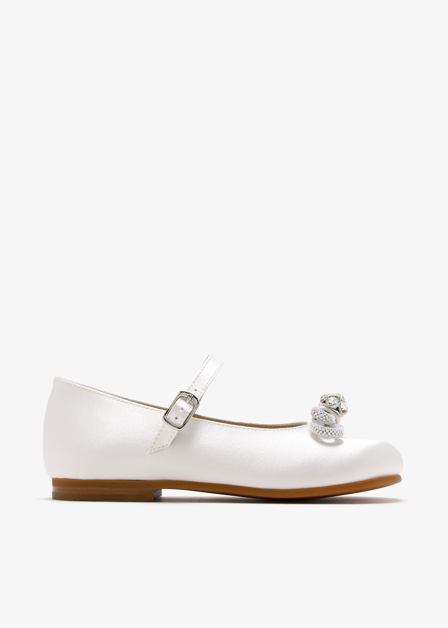 

Double bow ballerinas, White