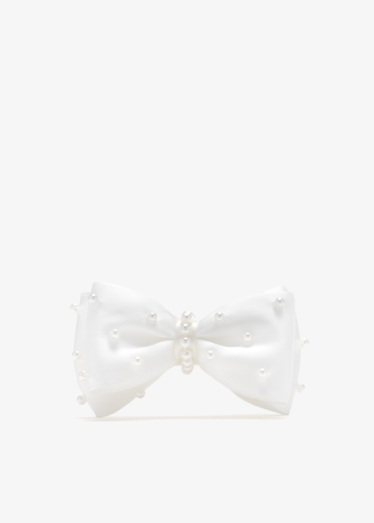 

Pearl Bow hairclip, White