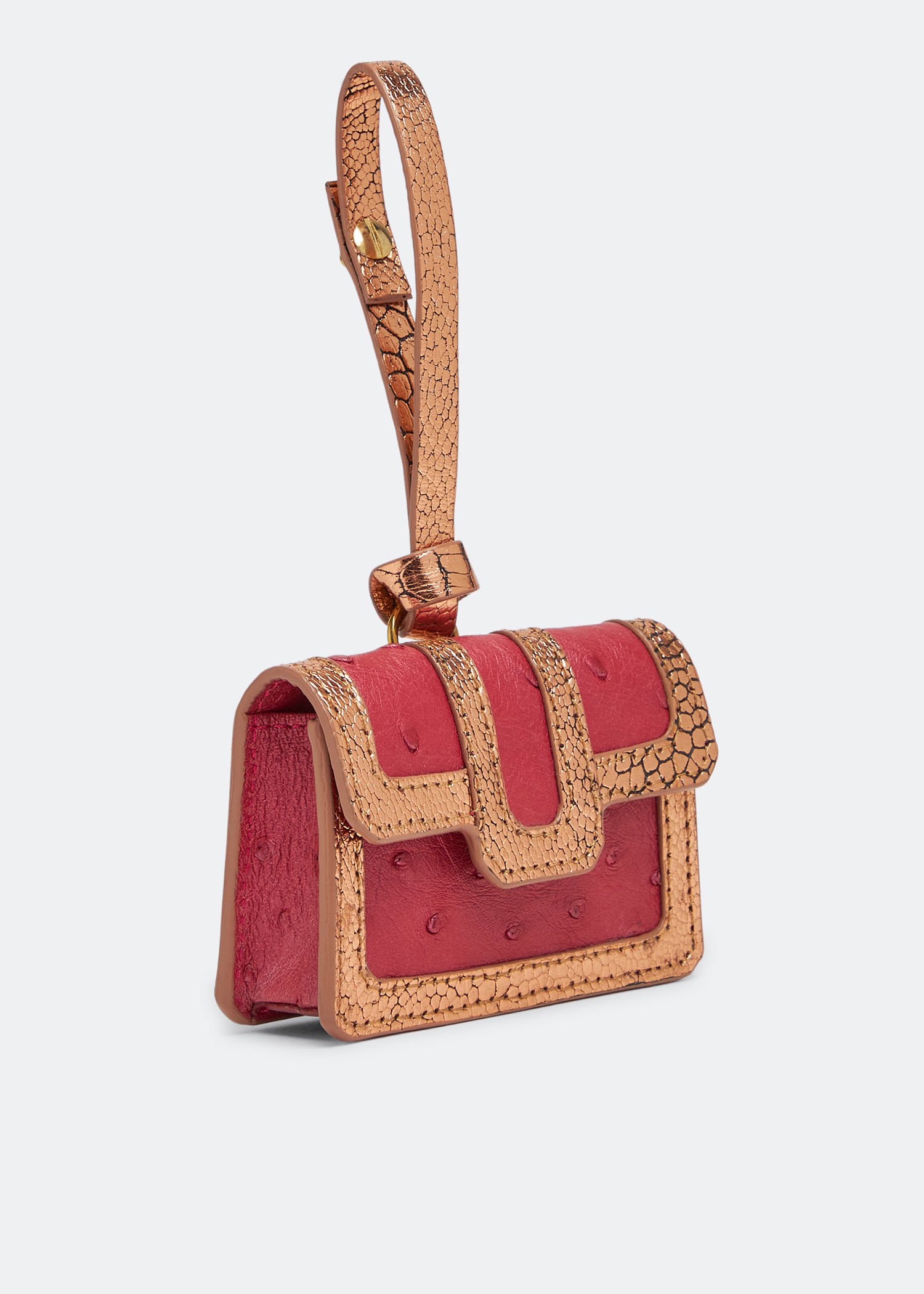 

Ostrich Leather Airpods Case, Red