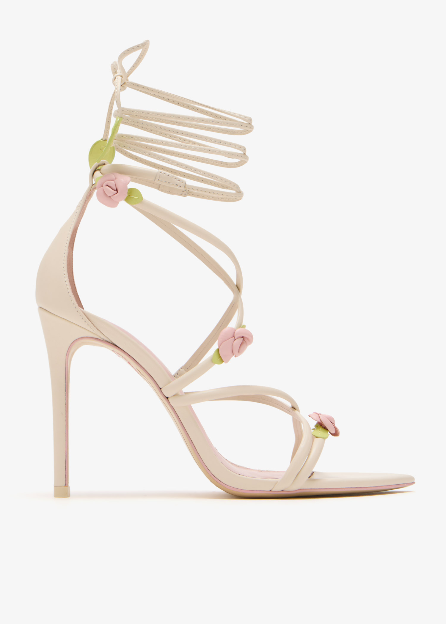 

Rosette sandals, Cream