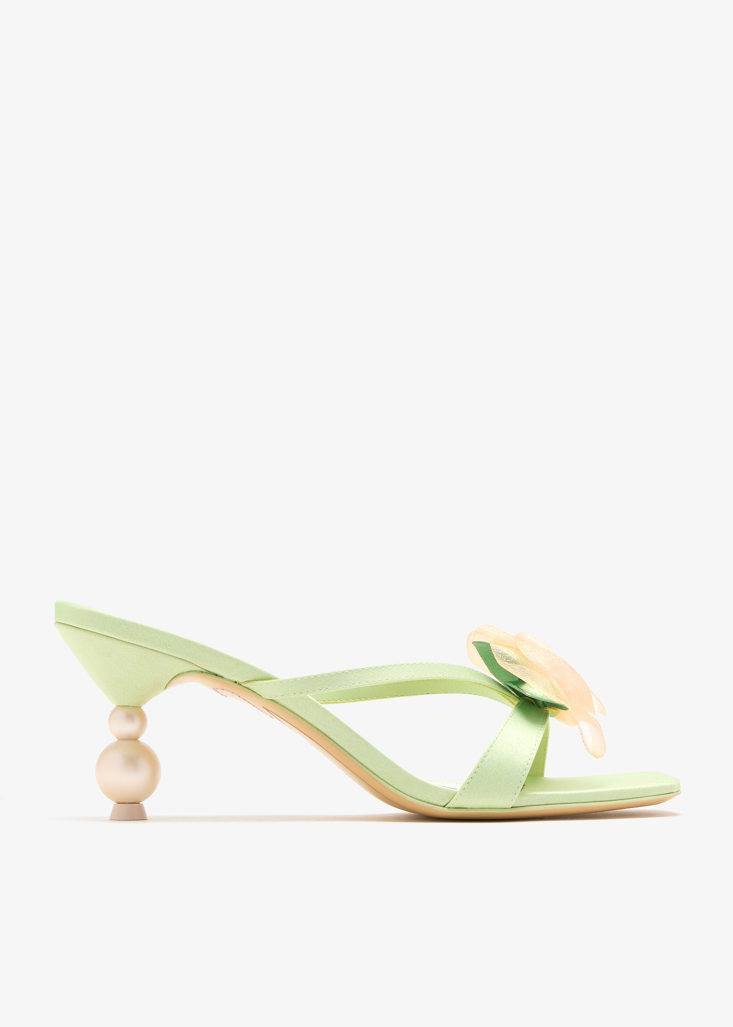 

Rosette Pearl mules, Green