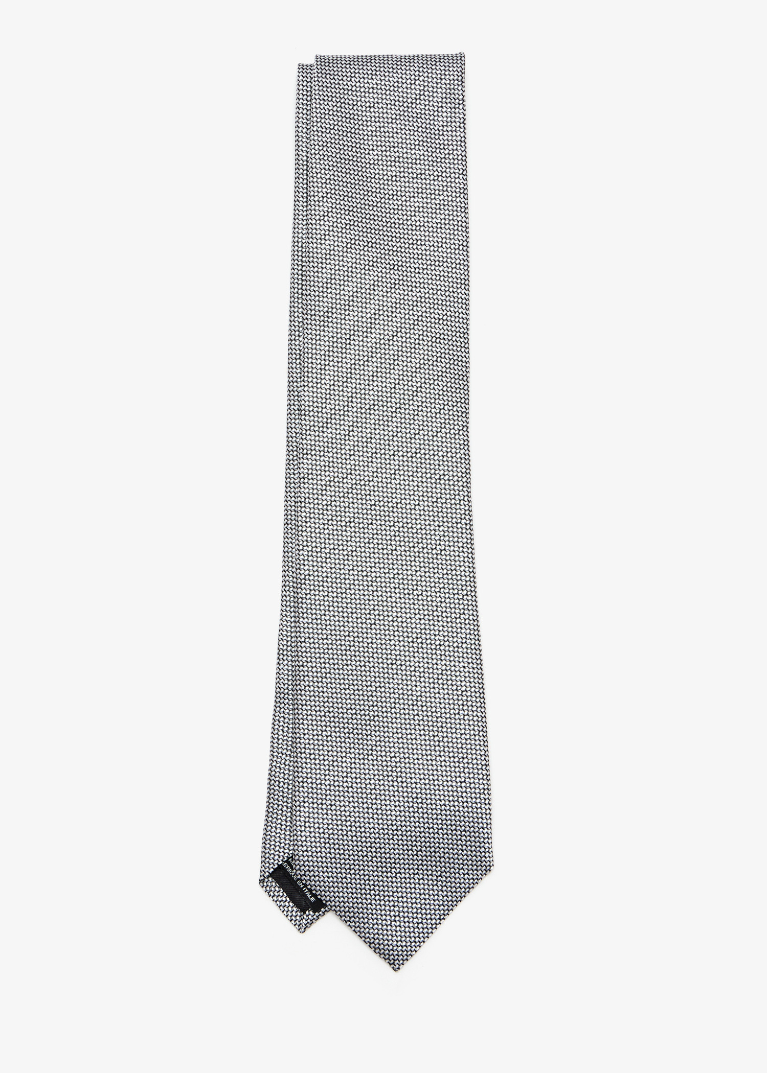 

Patterned silk tie, Silver