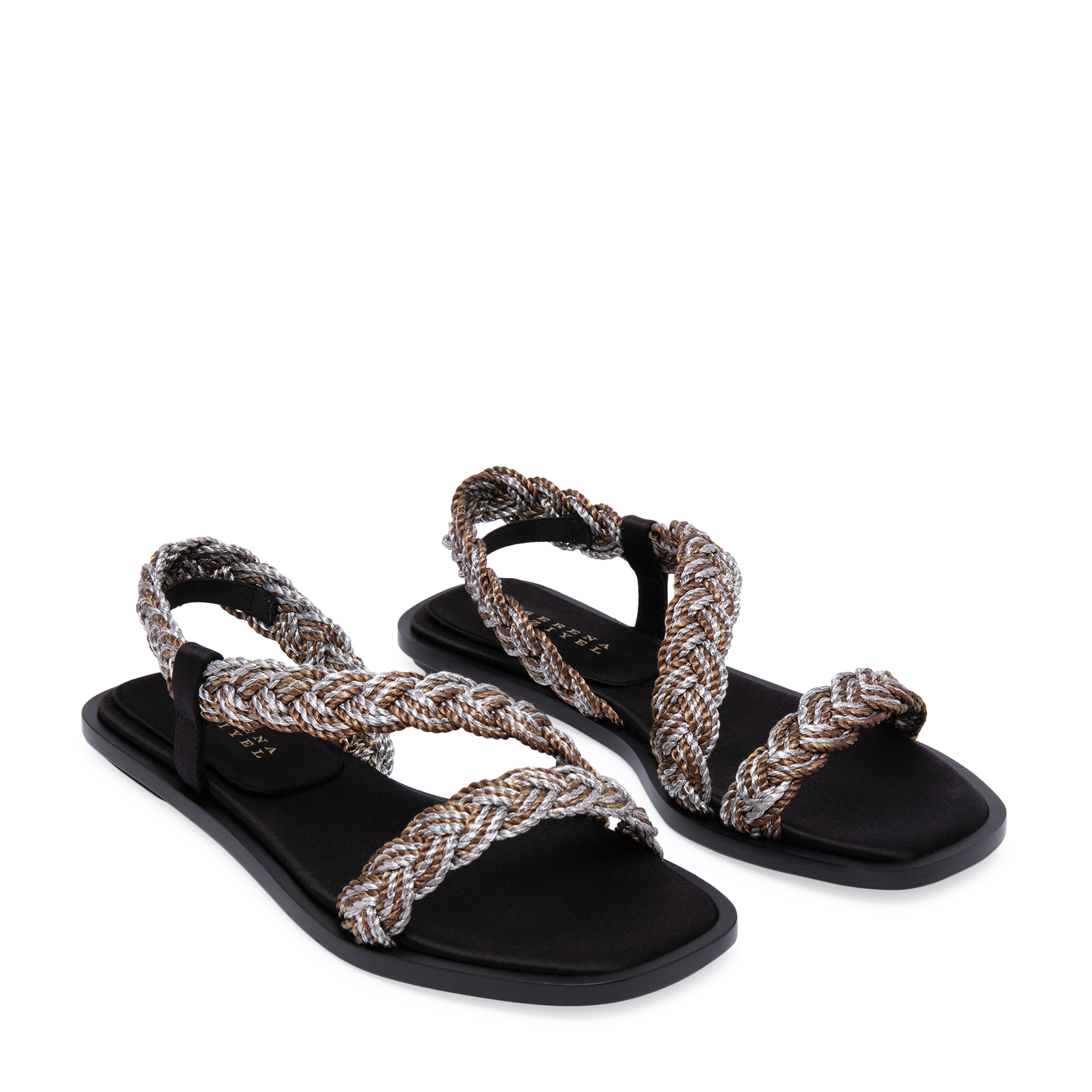 

Ronda flat sandals, Metallic