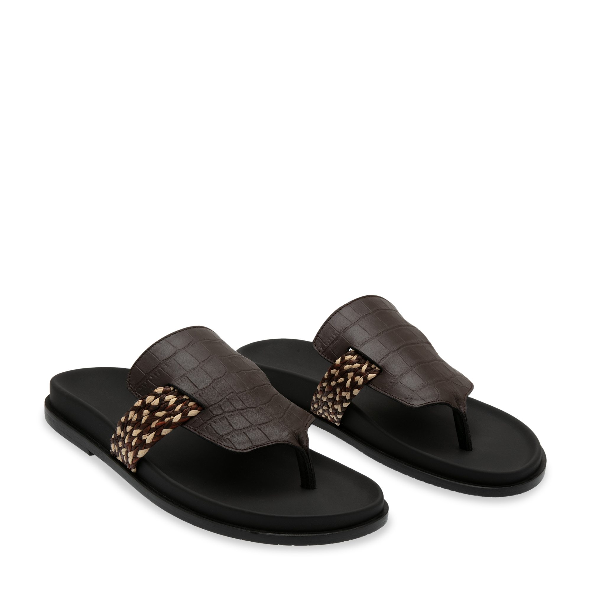 

Leather sandals, Black