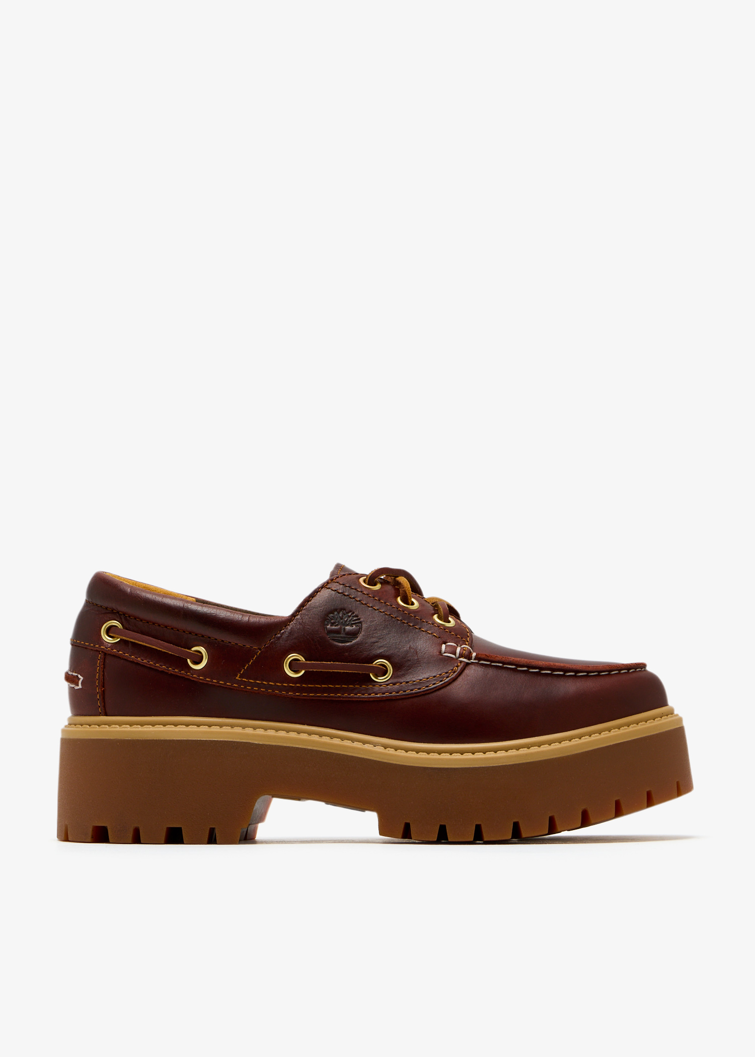 

Stone Street platform boat shoes, Burgundy