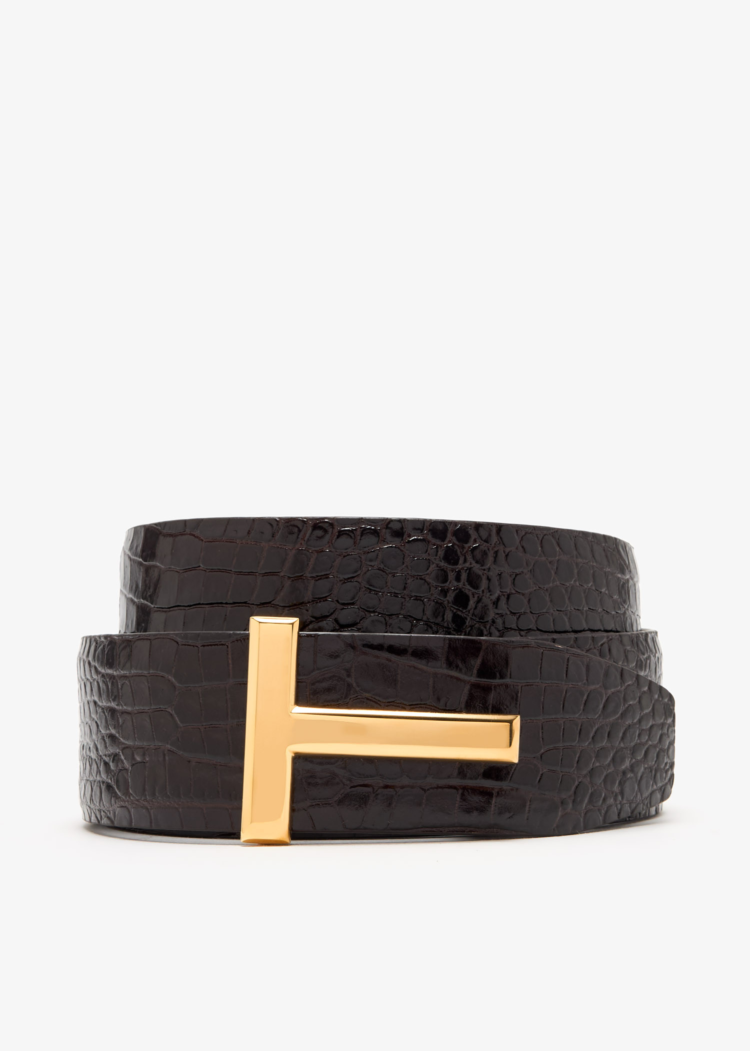 

T Buckle belt, Brown