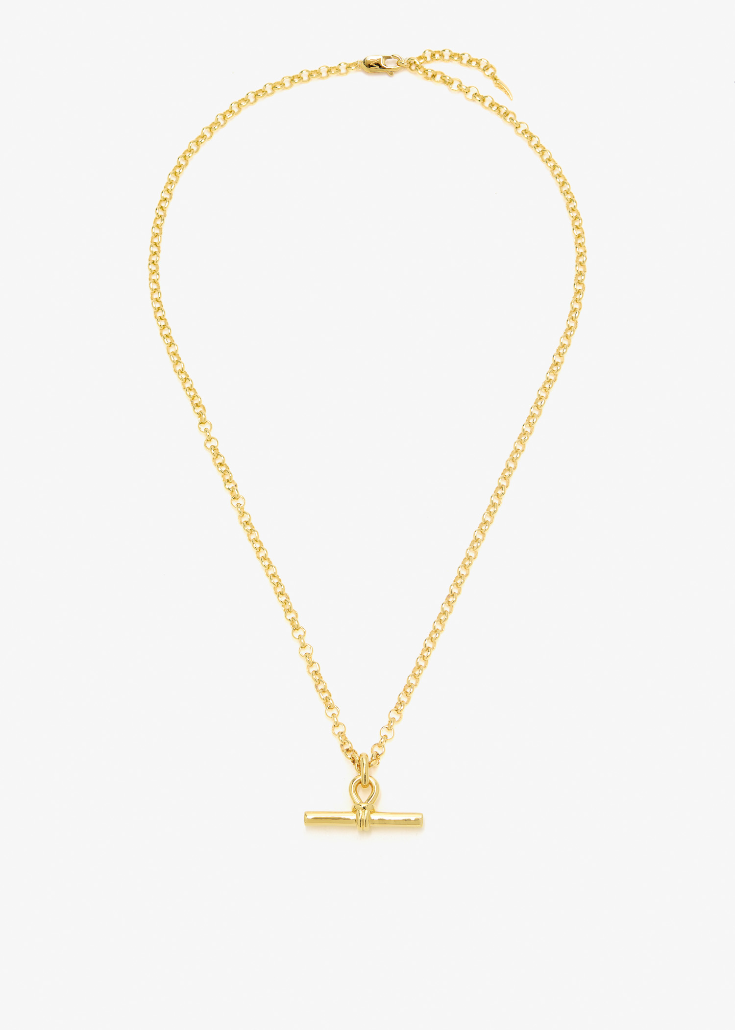 

Chunky T-Bar chain necklace, Gold