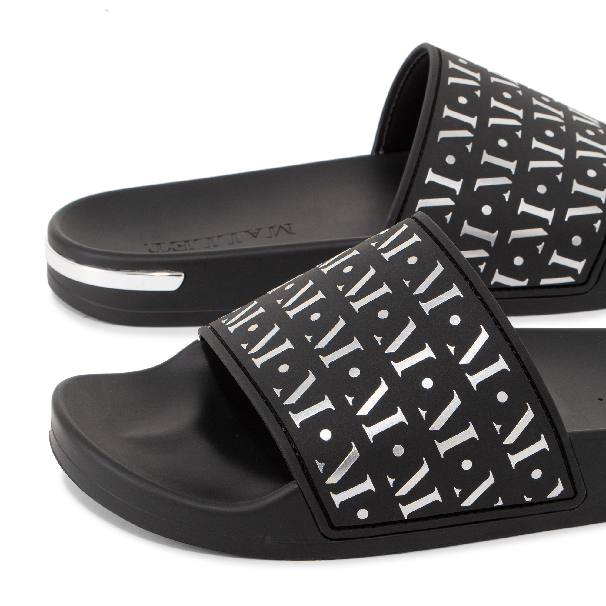 

Barnsbury Monogram slide sandals, Black
