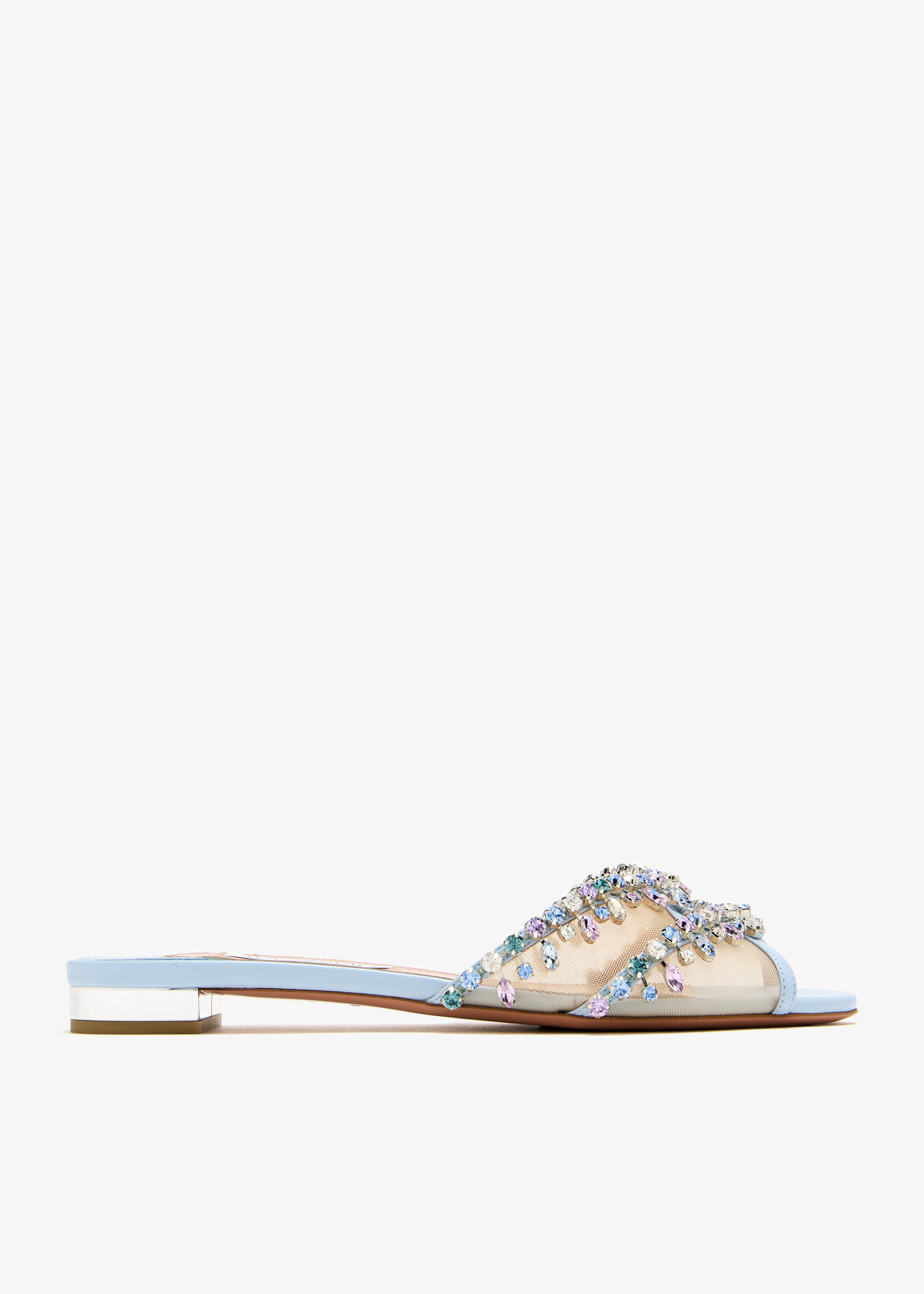 

Temptation crystal flat sandals, Beige