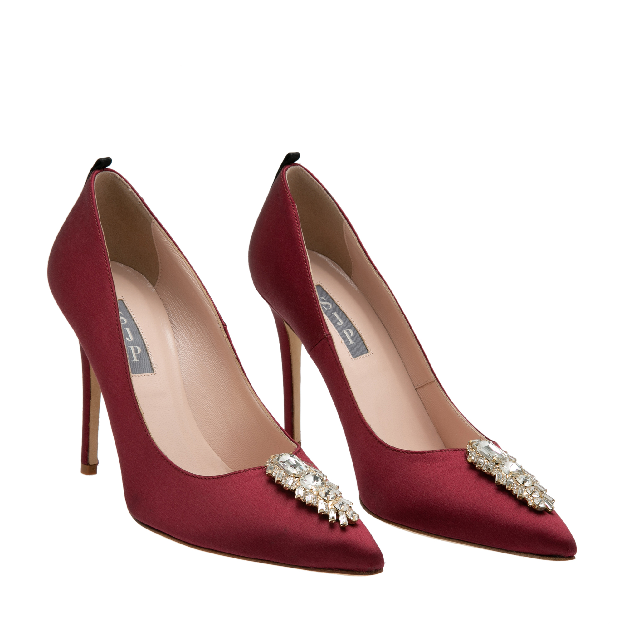 

Tempest satin pumps, Red