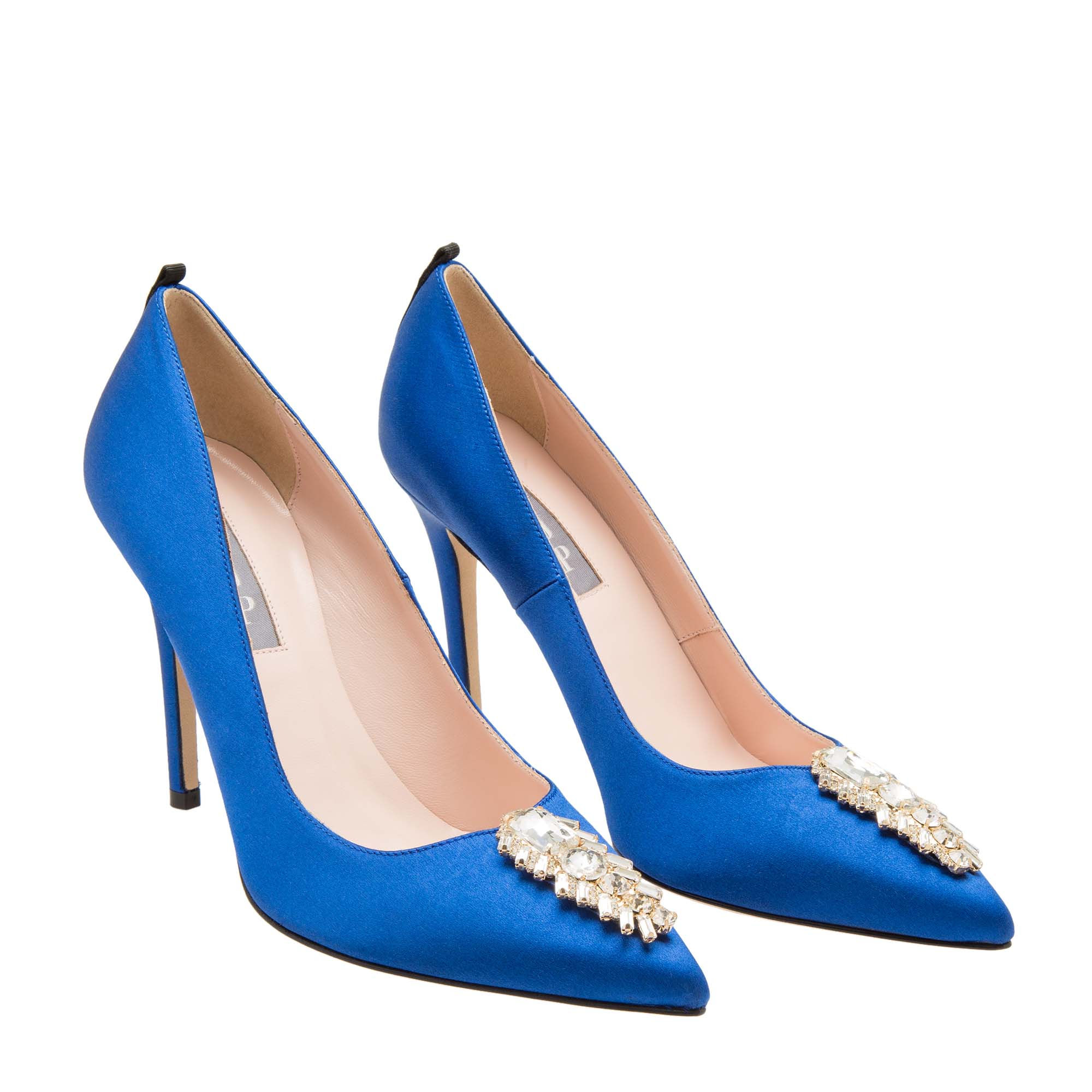 

Tempest satin pumps, Blue