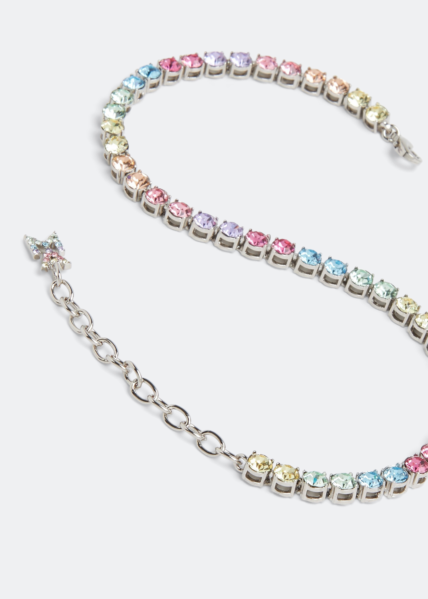 

Crystal-embellished tennis anklet, Multicolored