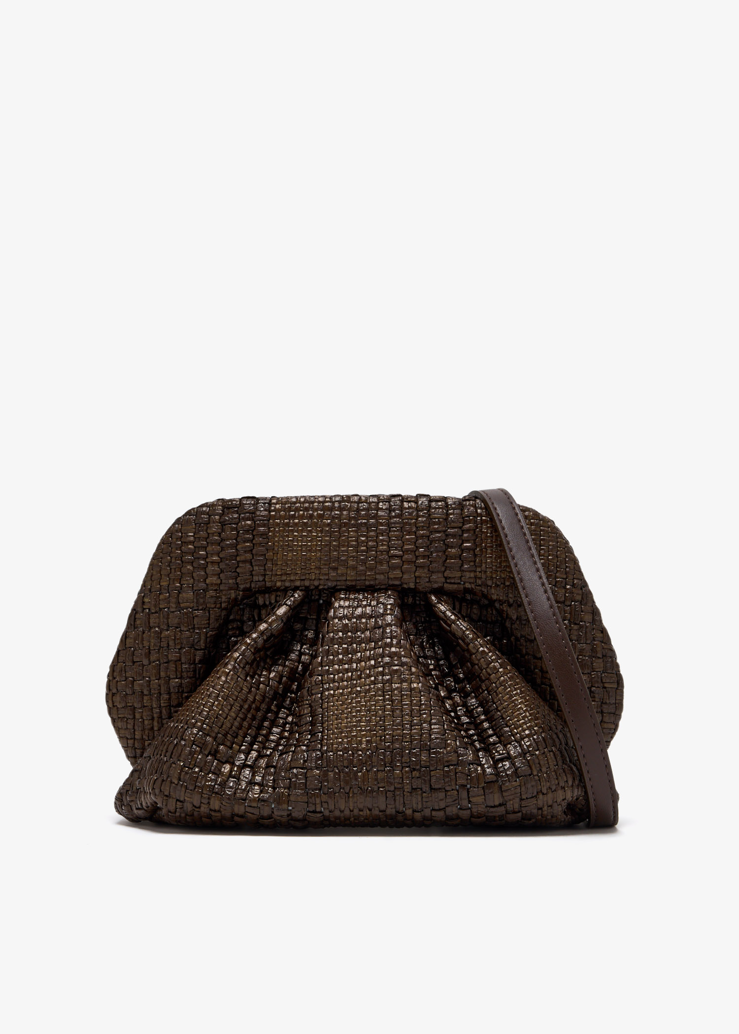 

Gea straw clutch, Brown