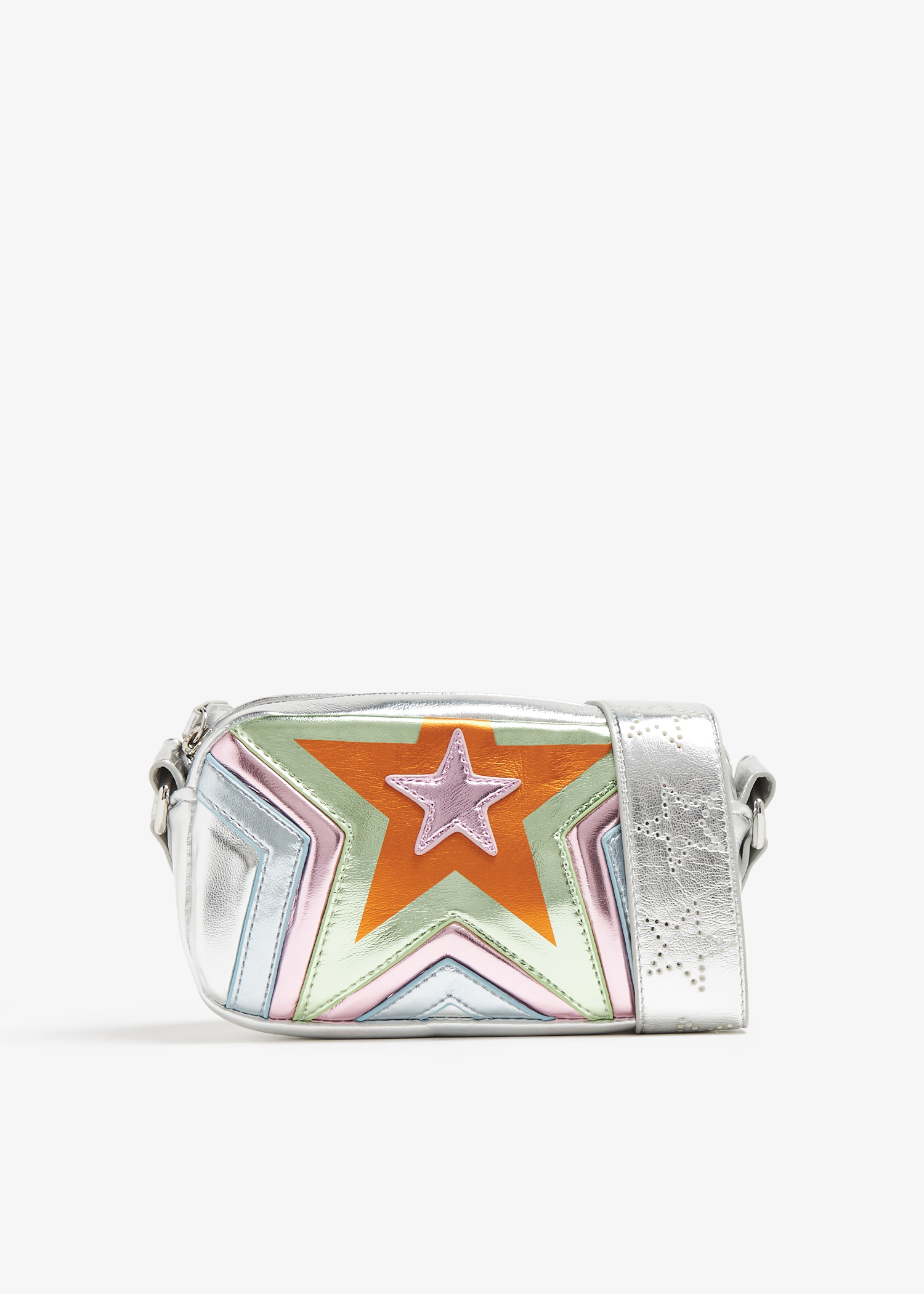 

Star quilted shoulder bag, Silver