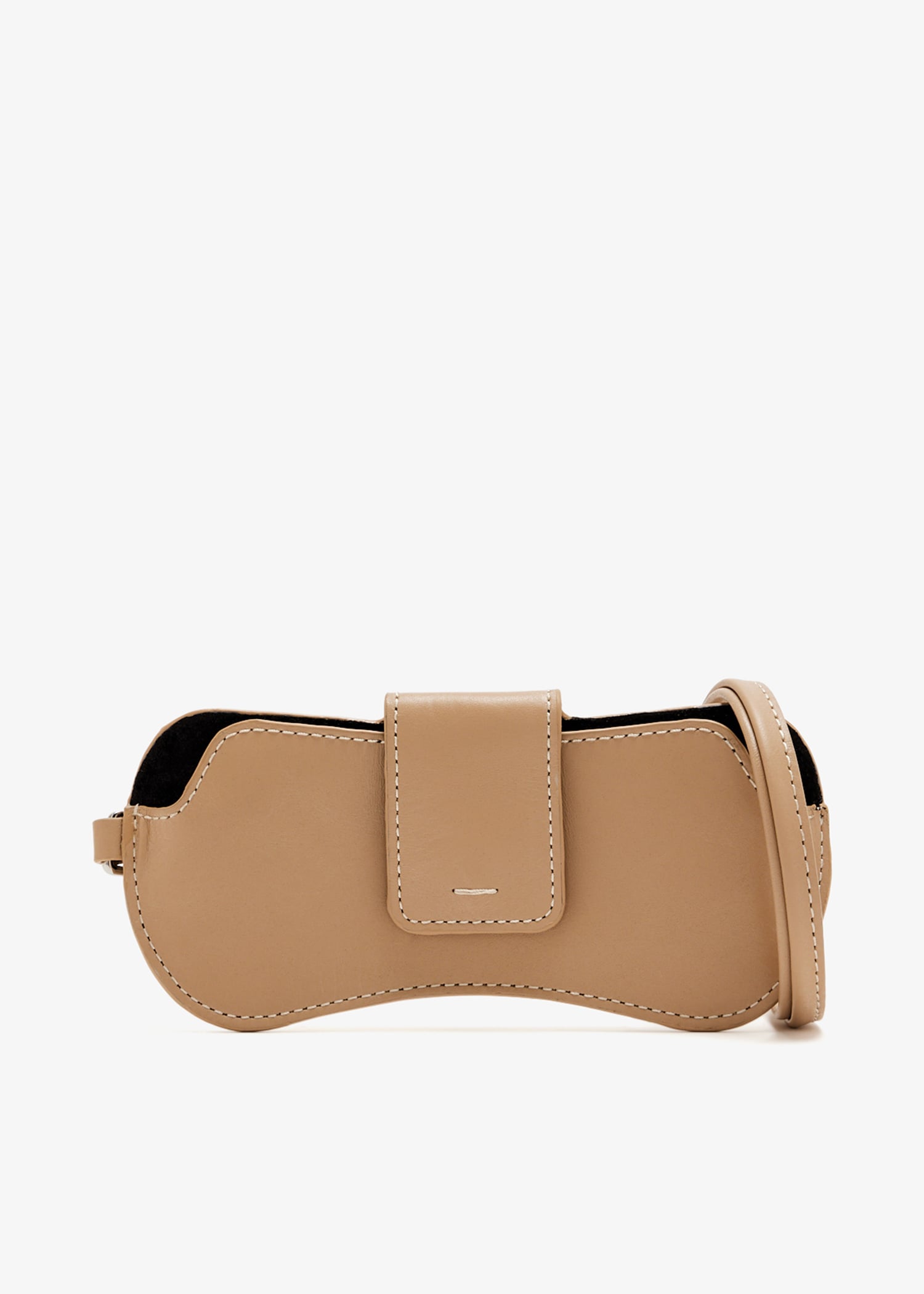 

Leather sunglasses case, Taupe