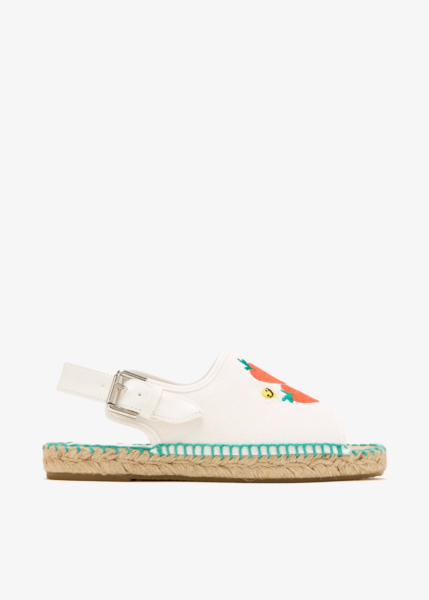 

Strawberry espadrilles, White