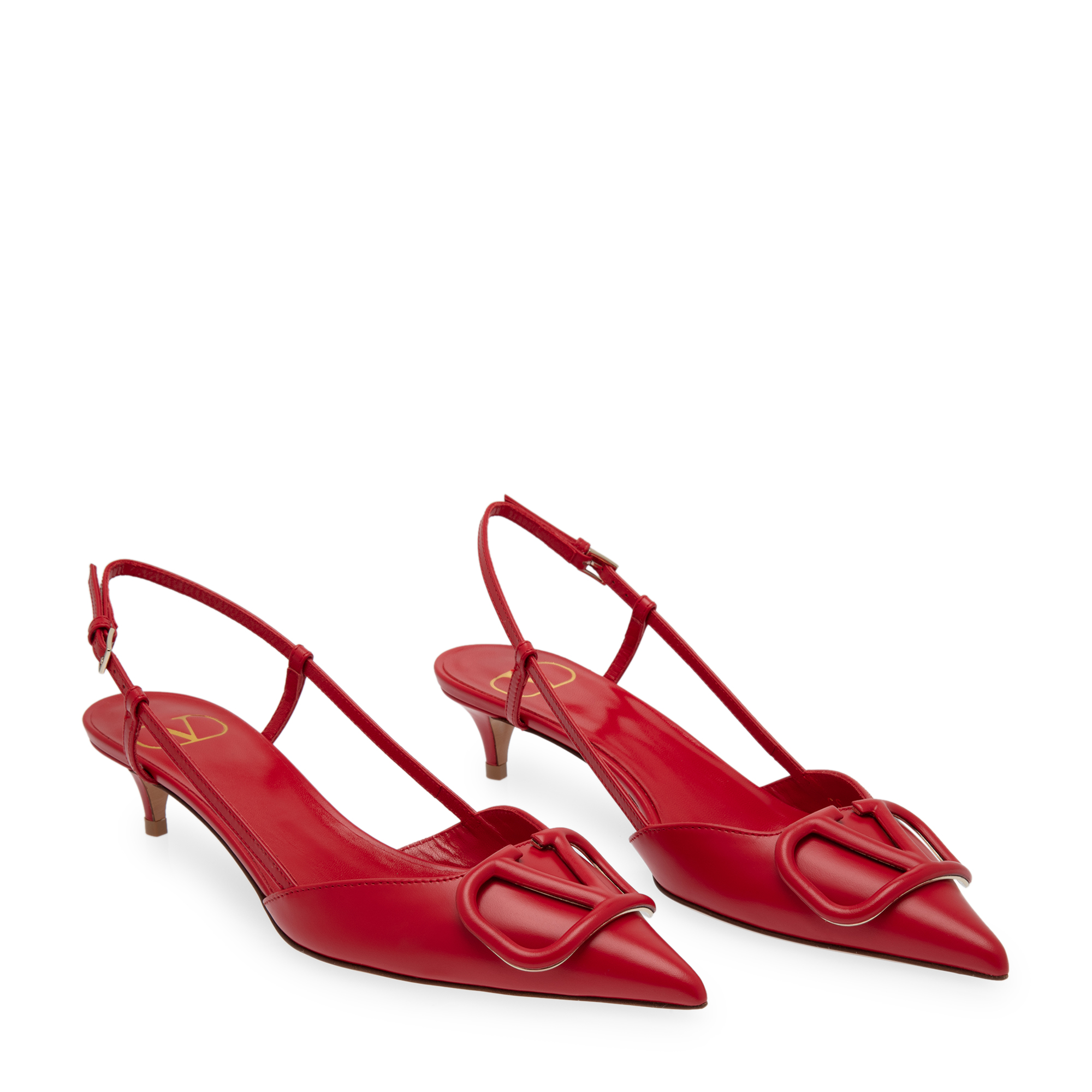 

Vlogo leather pumps, Red