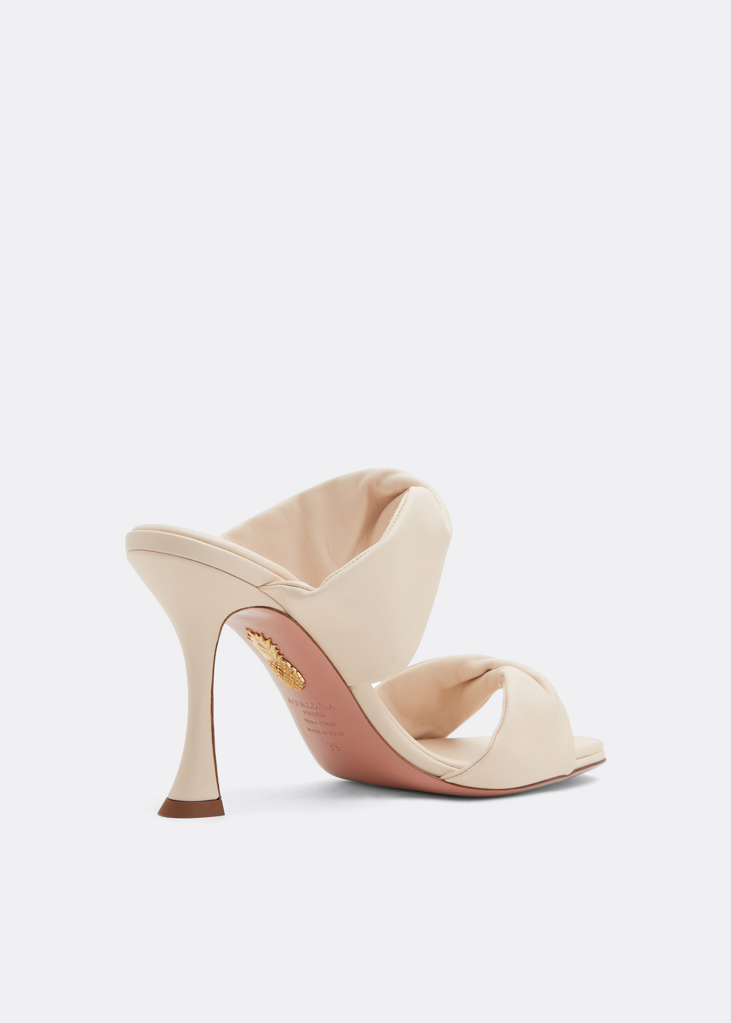 

Twist mules, White