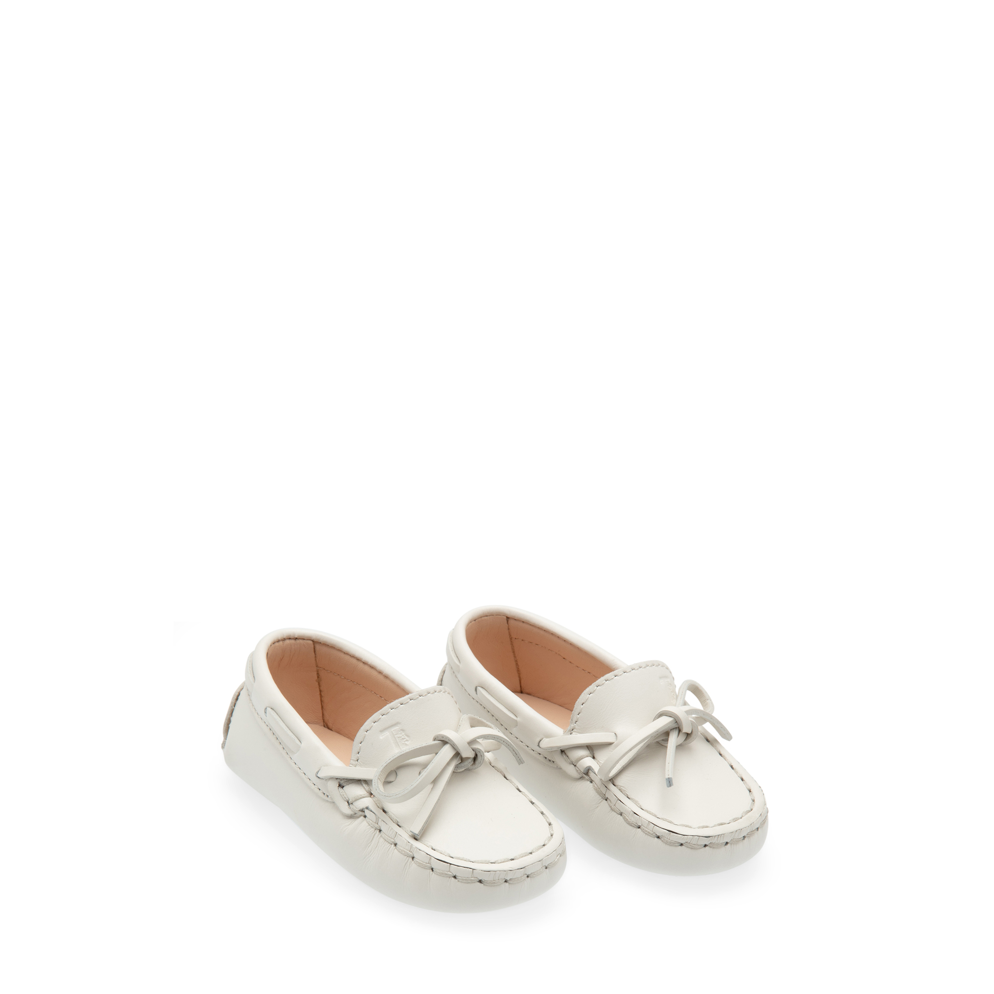 

Leather baby moccasins, White