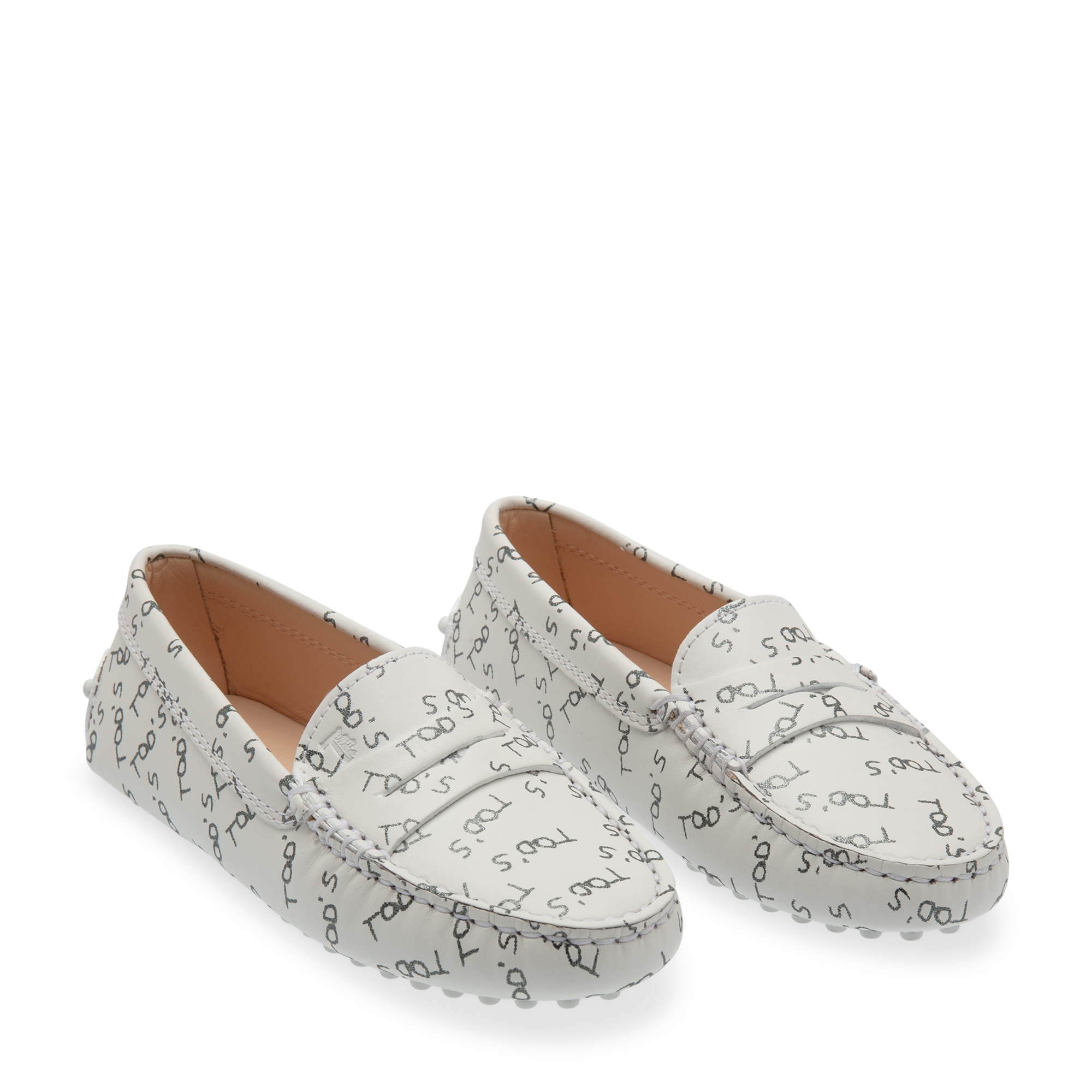 

Leather moccasins, White