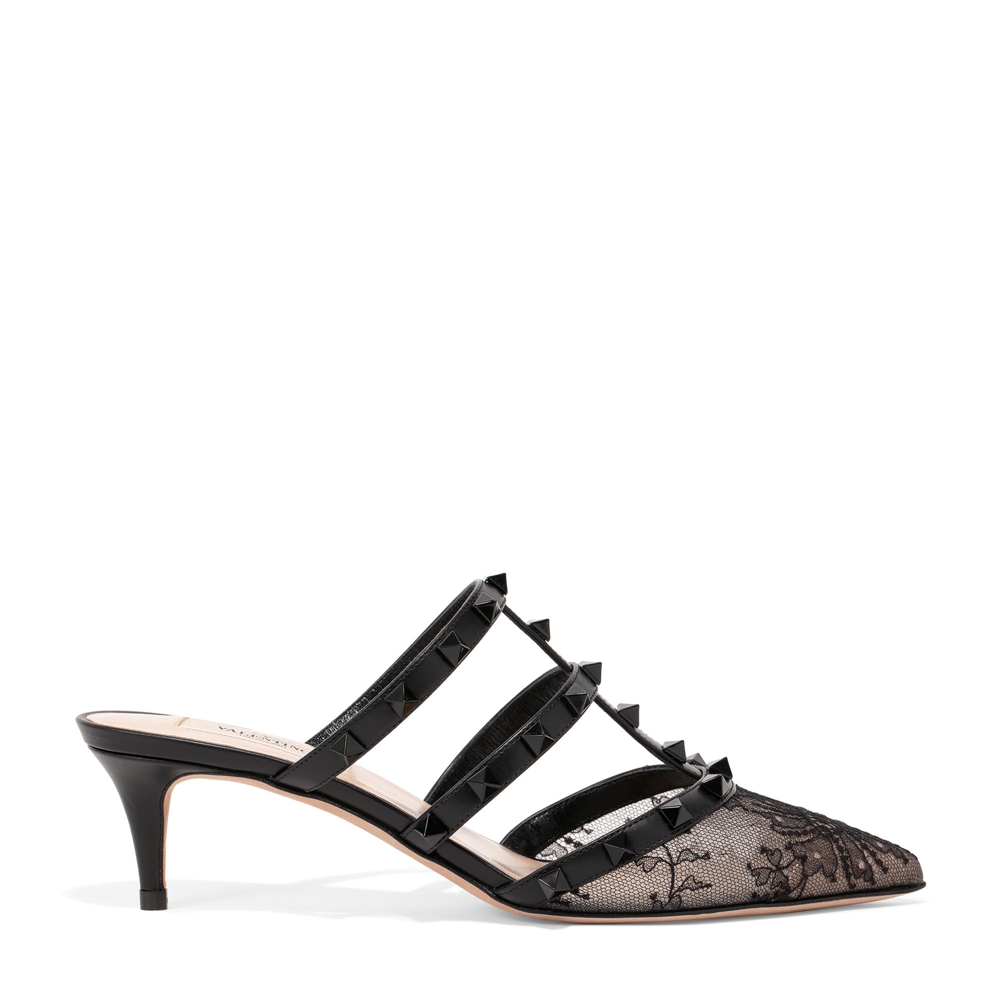 

Rockstud mules, Black