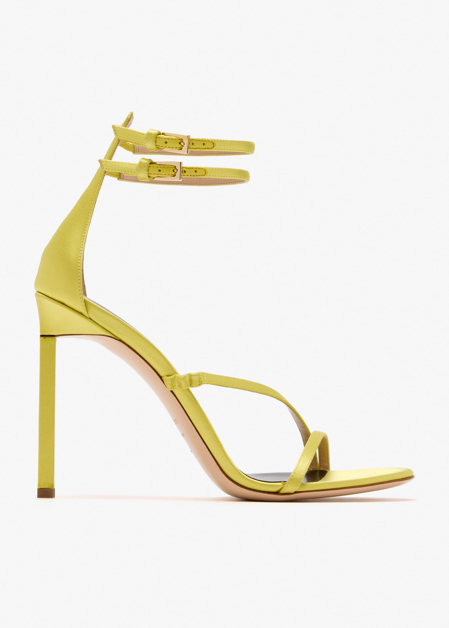 

T ankle strap sandals, Gold