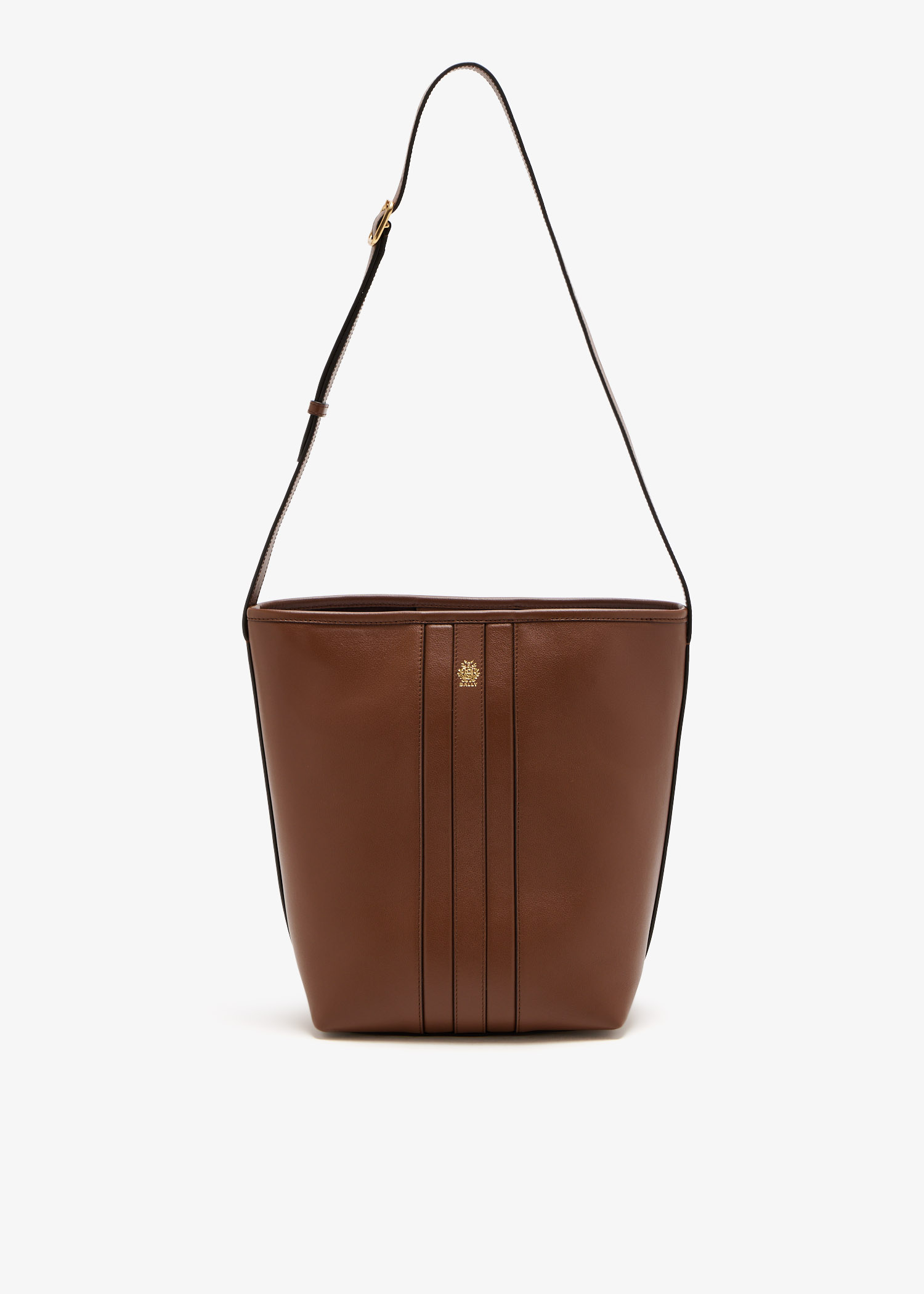 

Sign bucket bag, Brown