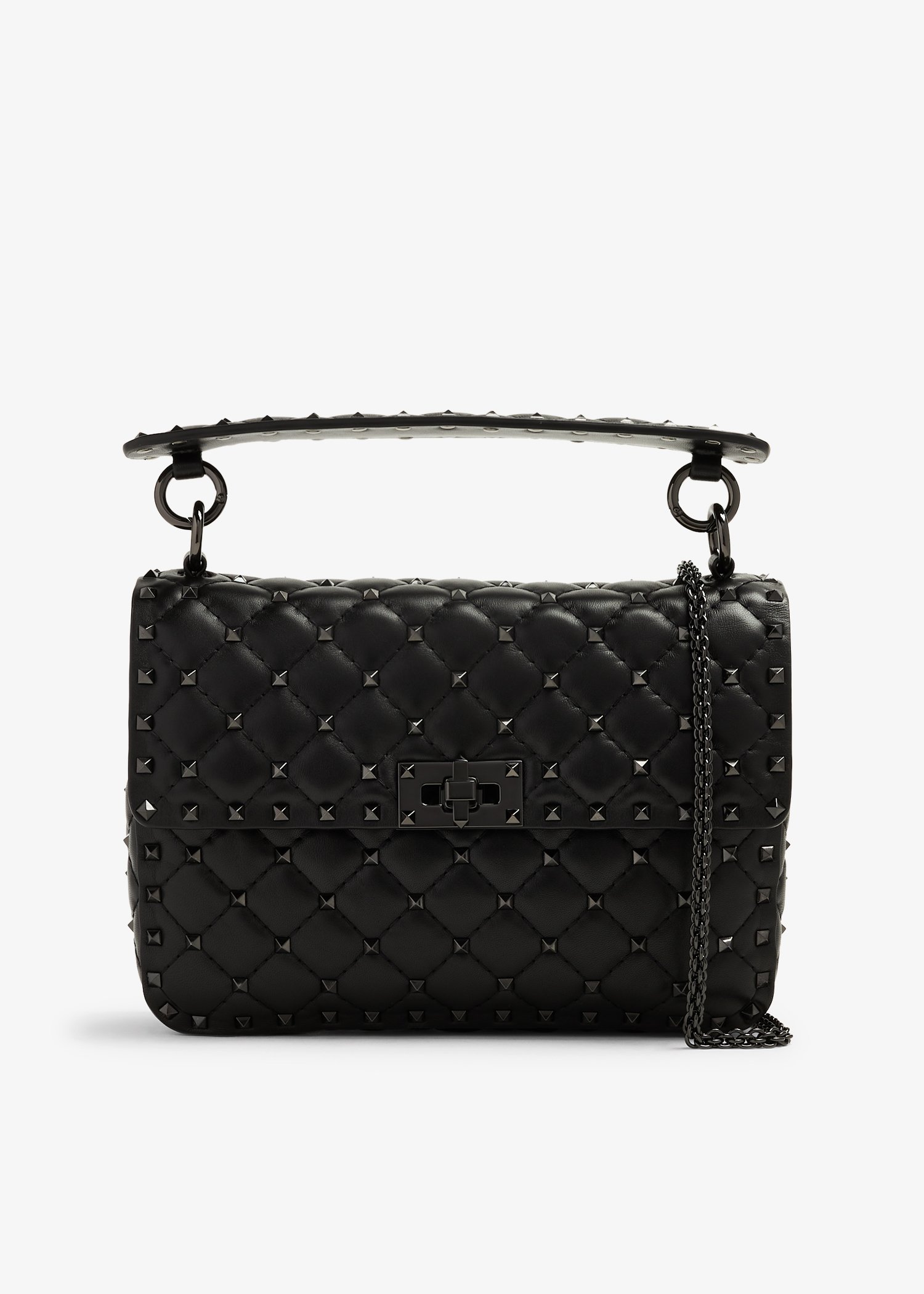 

Rockstud Spike medium shoulder bag, Black