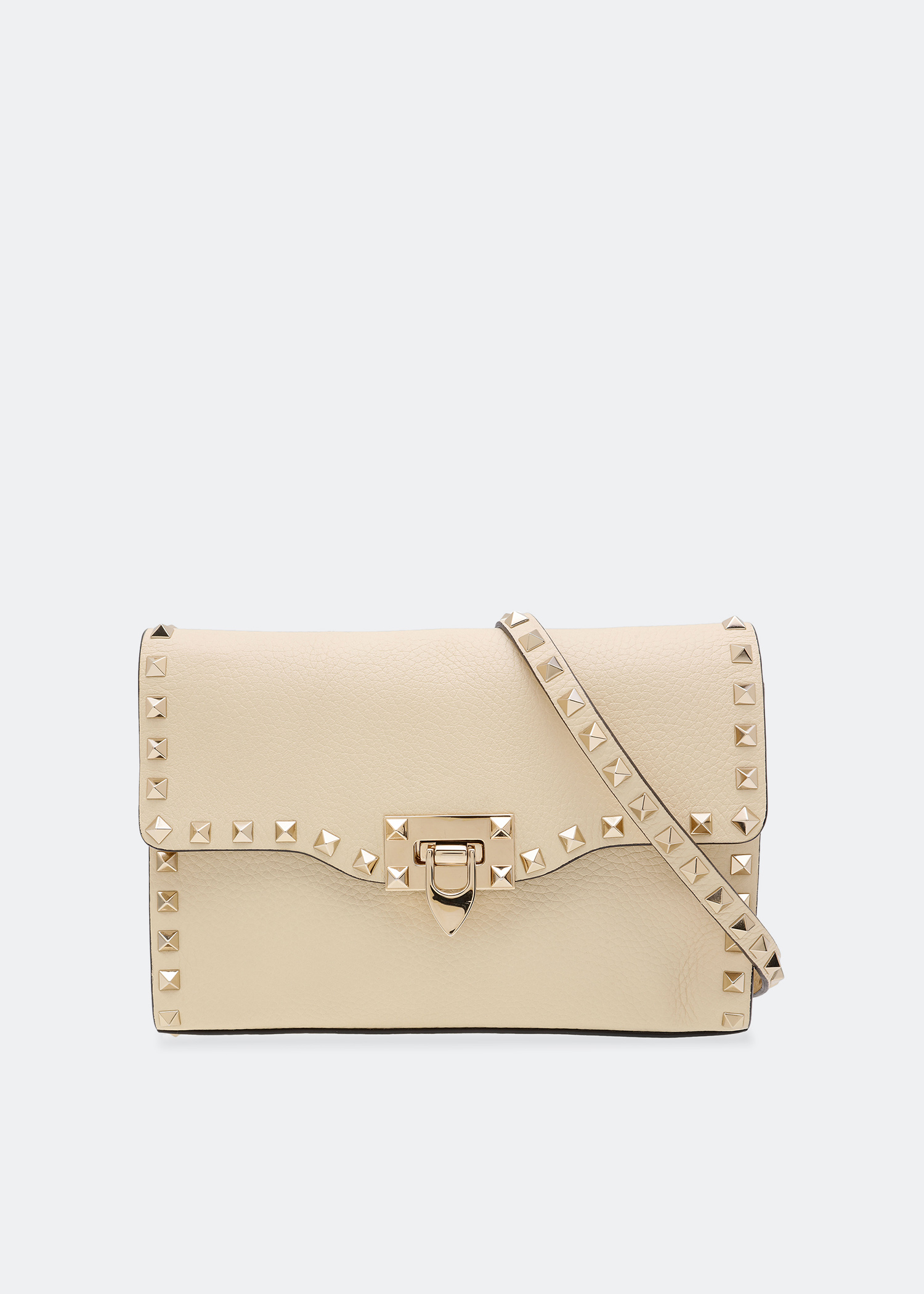 

Rockstud small crossbody bag, White