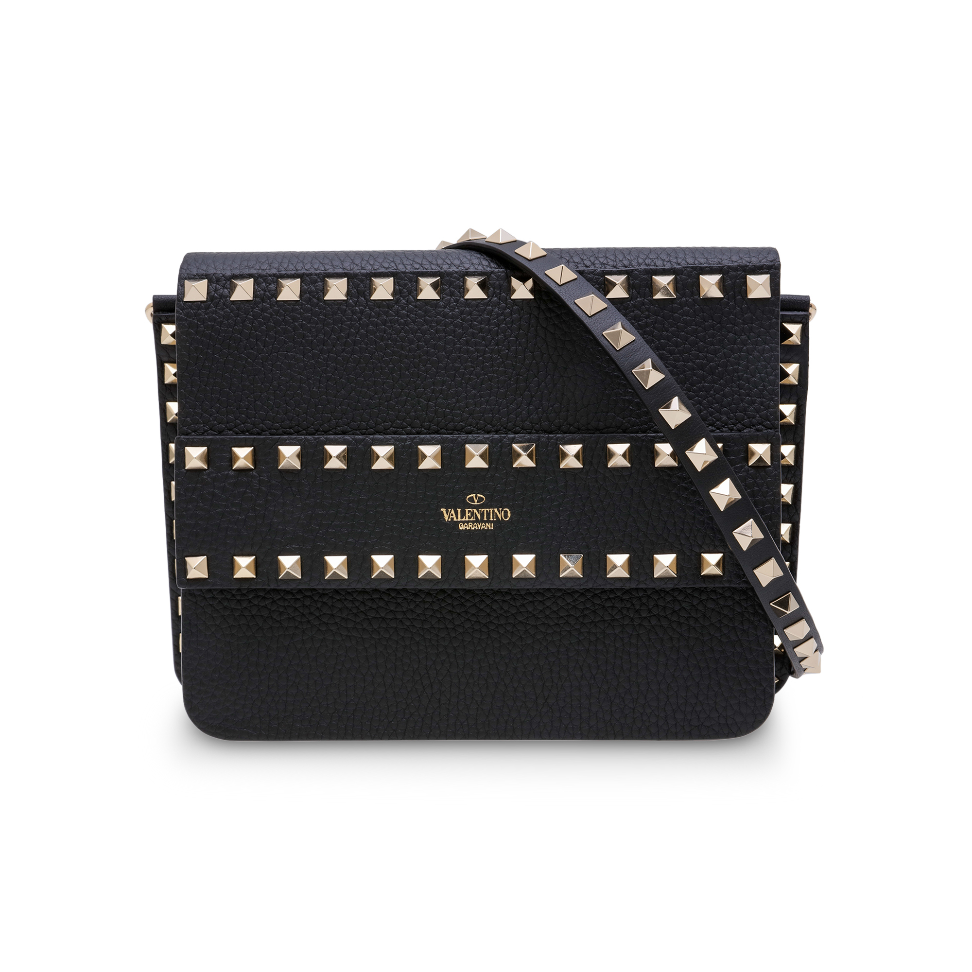 

Rockstud small crossbody bag, Black