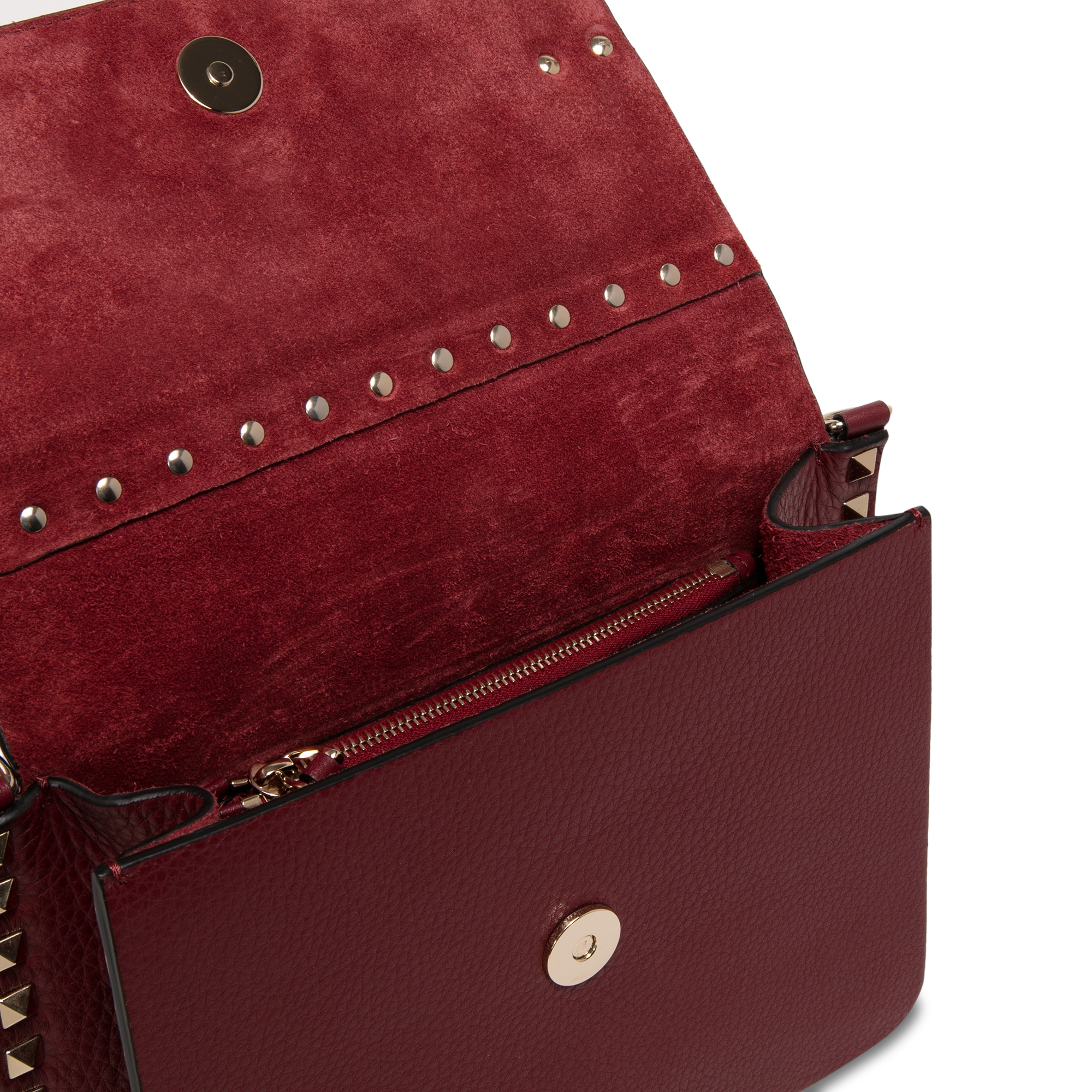 

Rockstud shoulder bag, Burgundy