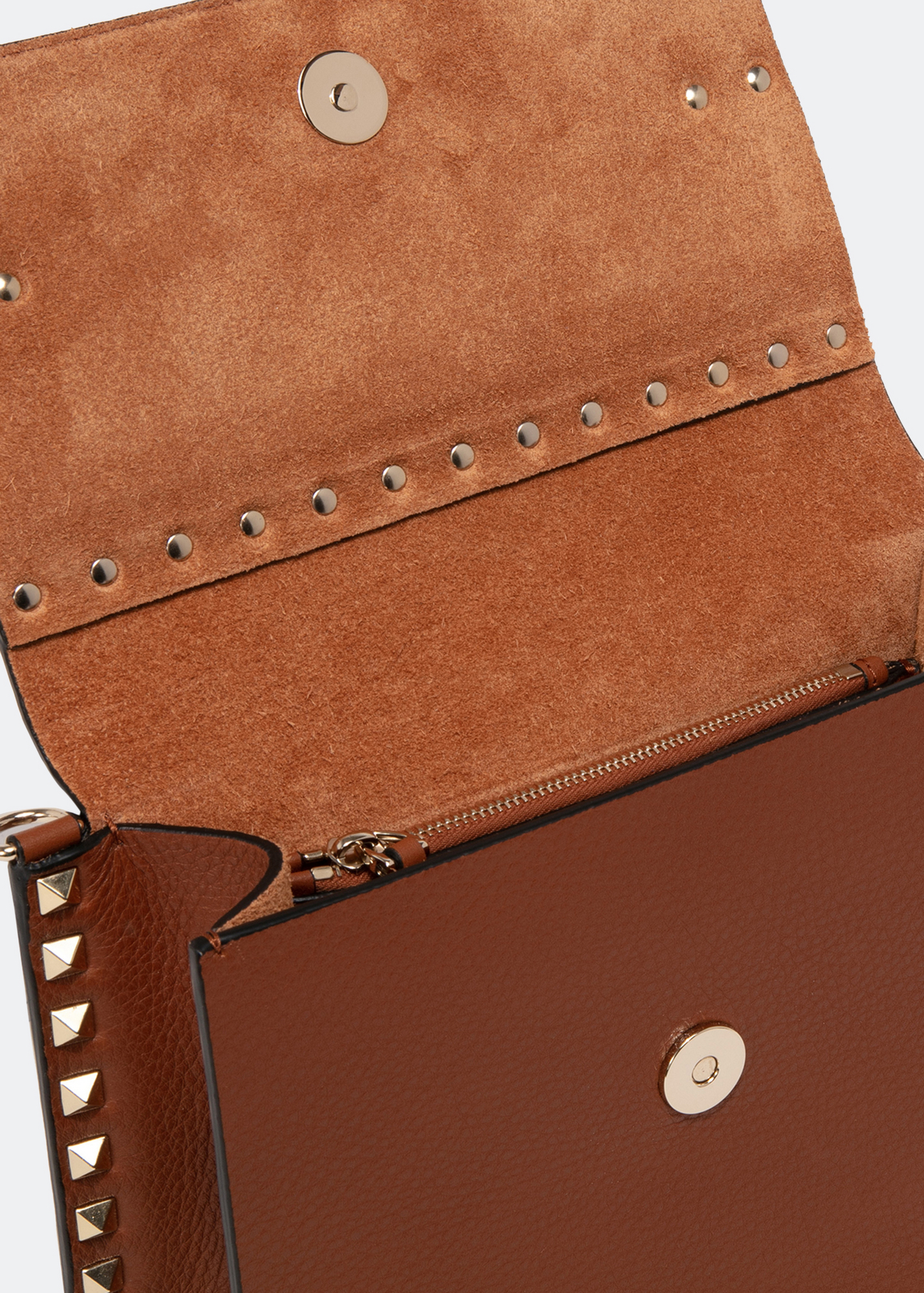 

Rockstud shoulder bag, Brown