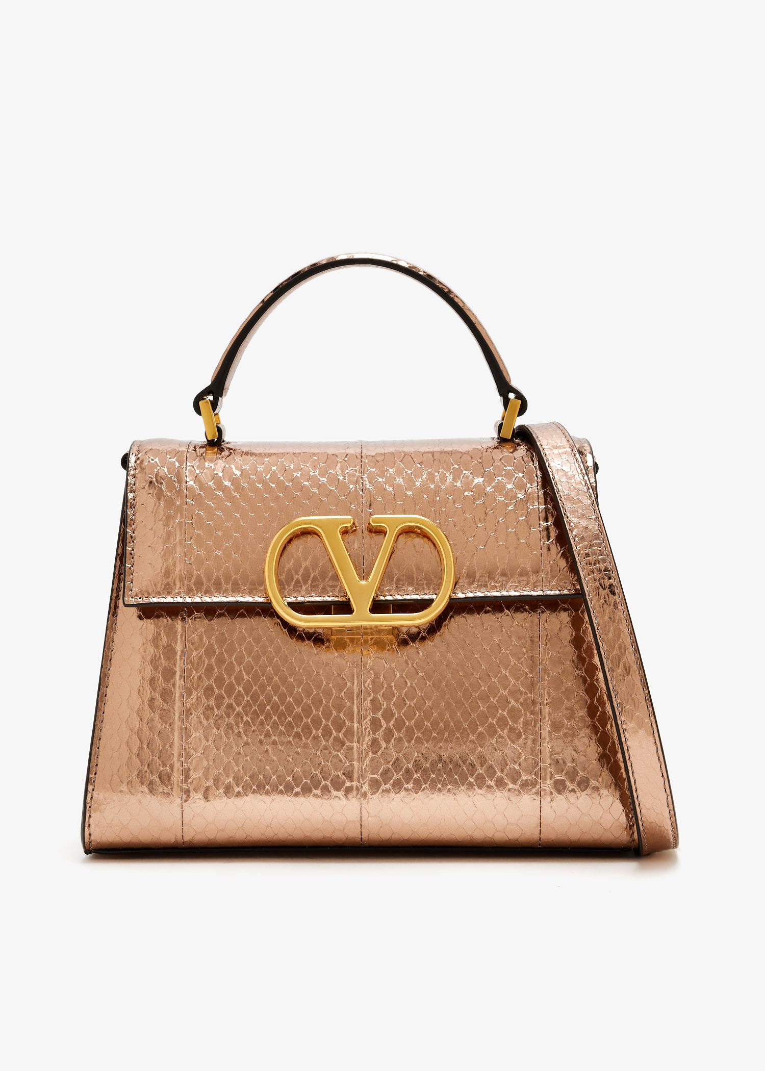 

VSling small top handle bag, Rose gold