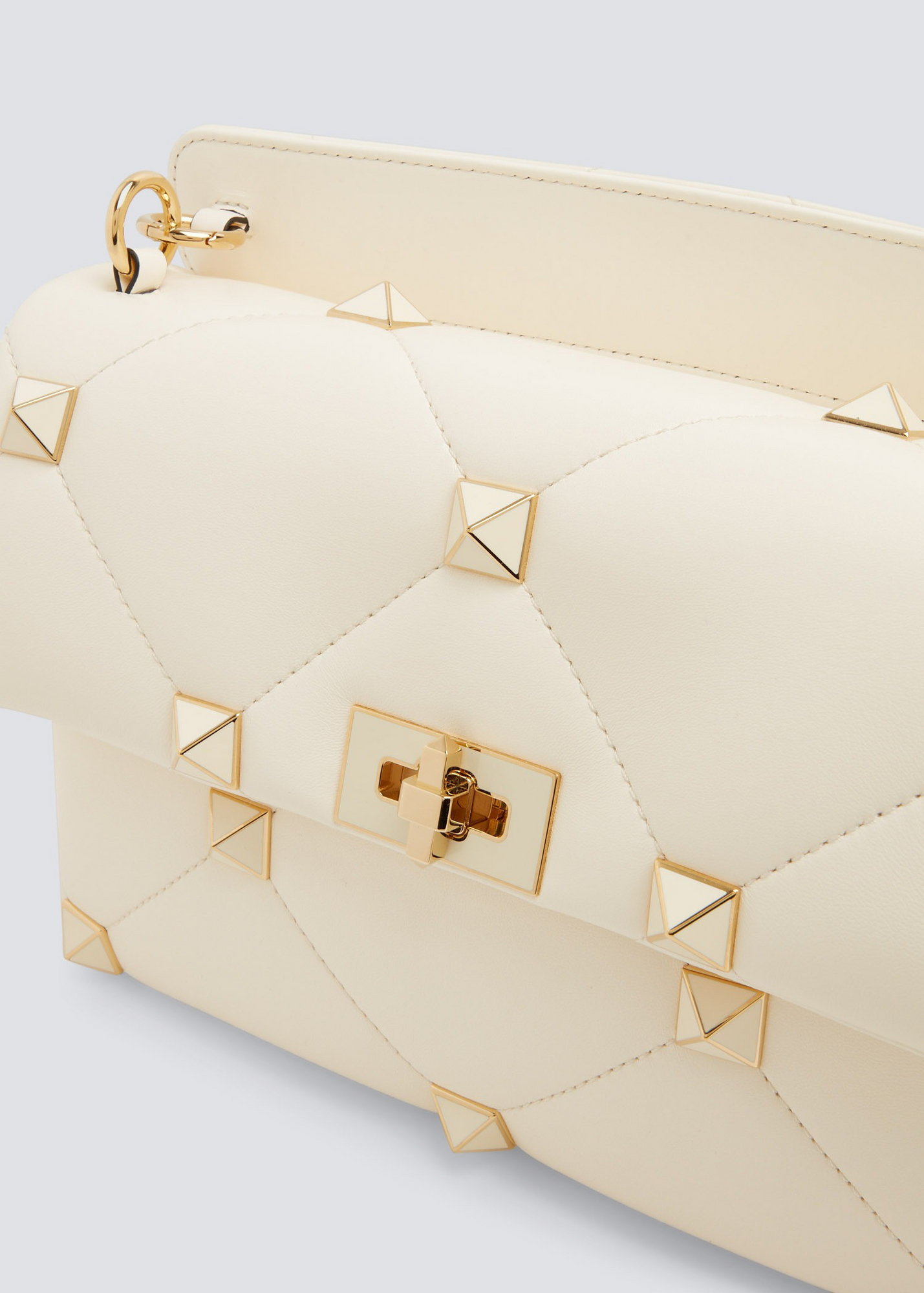

Roman Stud large shoulder bag, White