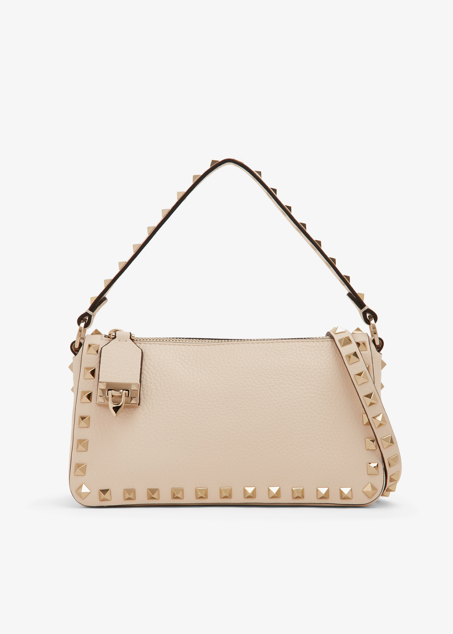 

Rockstud small crossbody bag, White