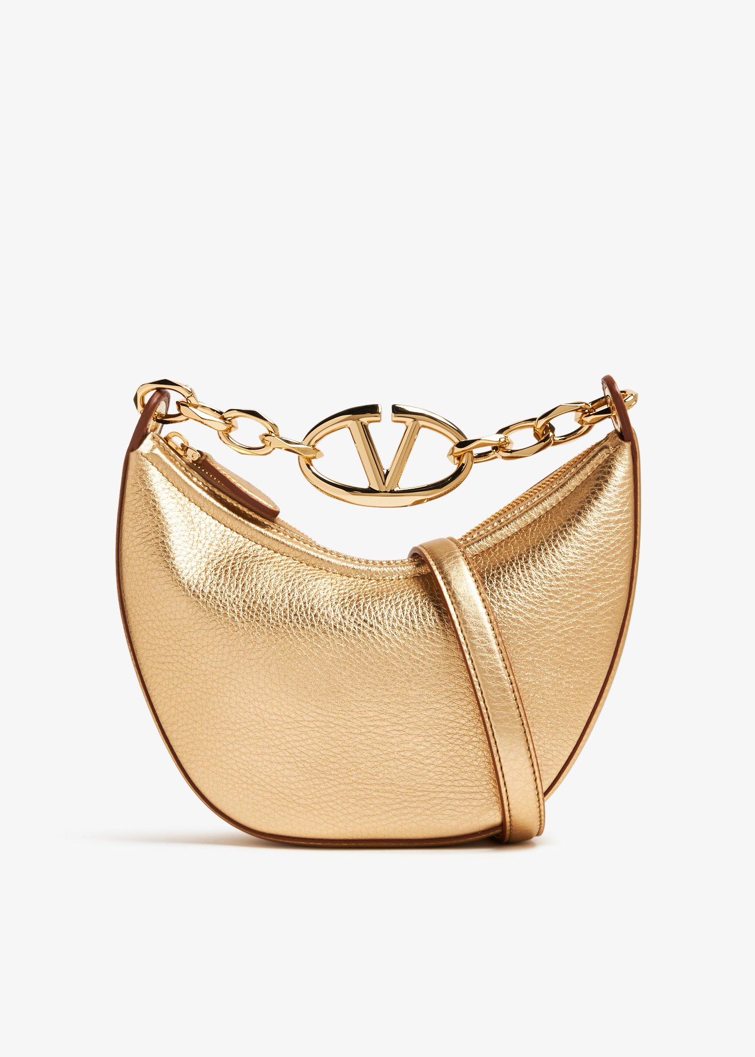 

VLogo Moon mini hobo bag, Gold