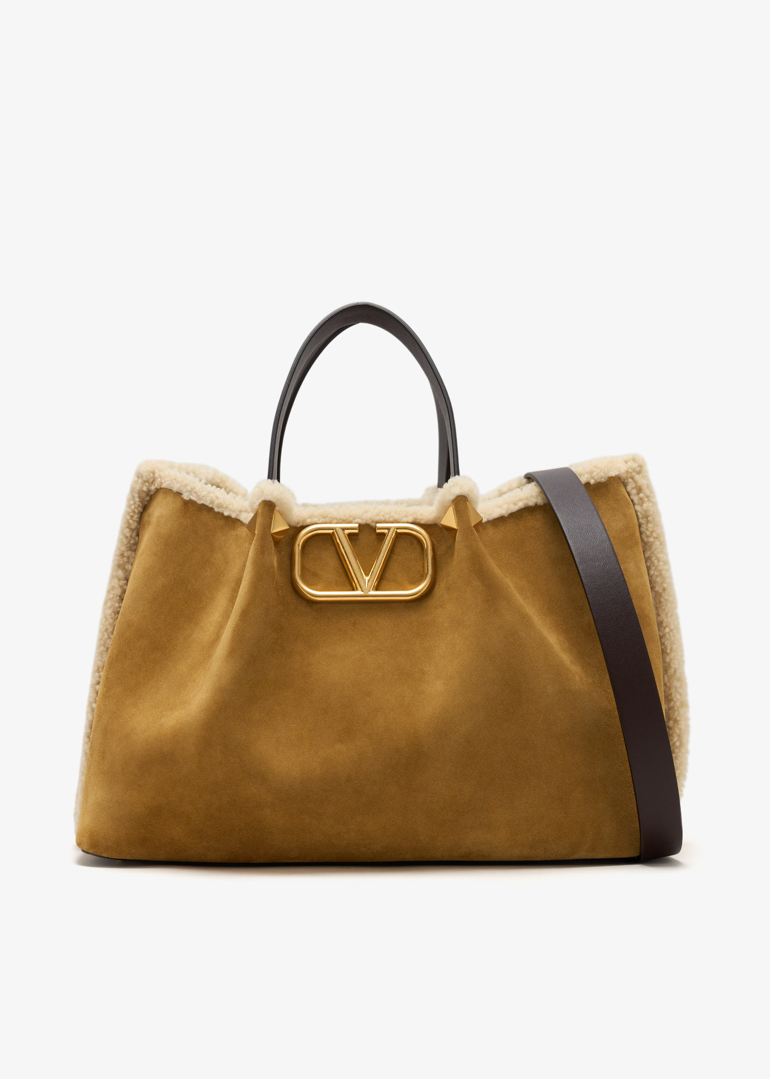 

VLogo Signature medium shopping bag, Beige