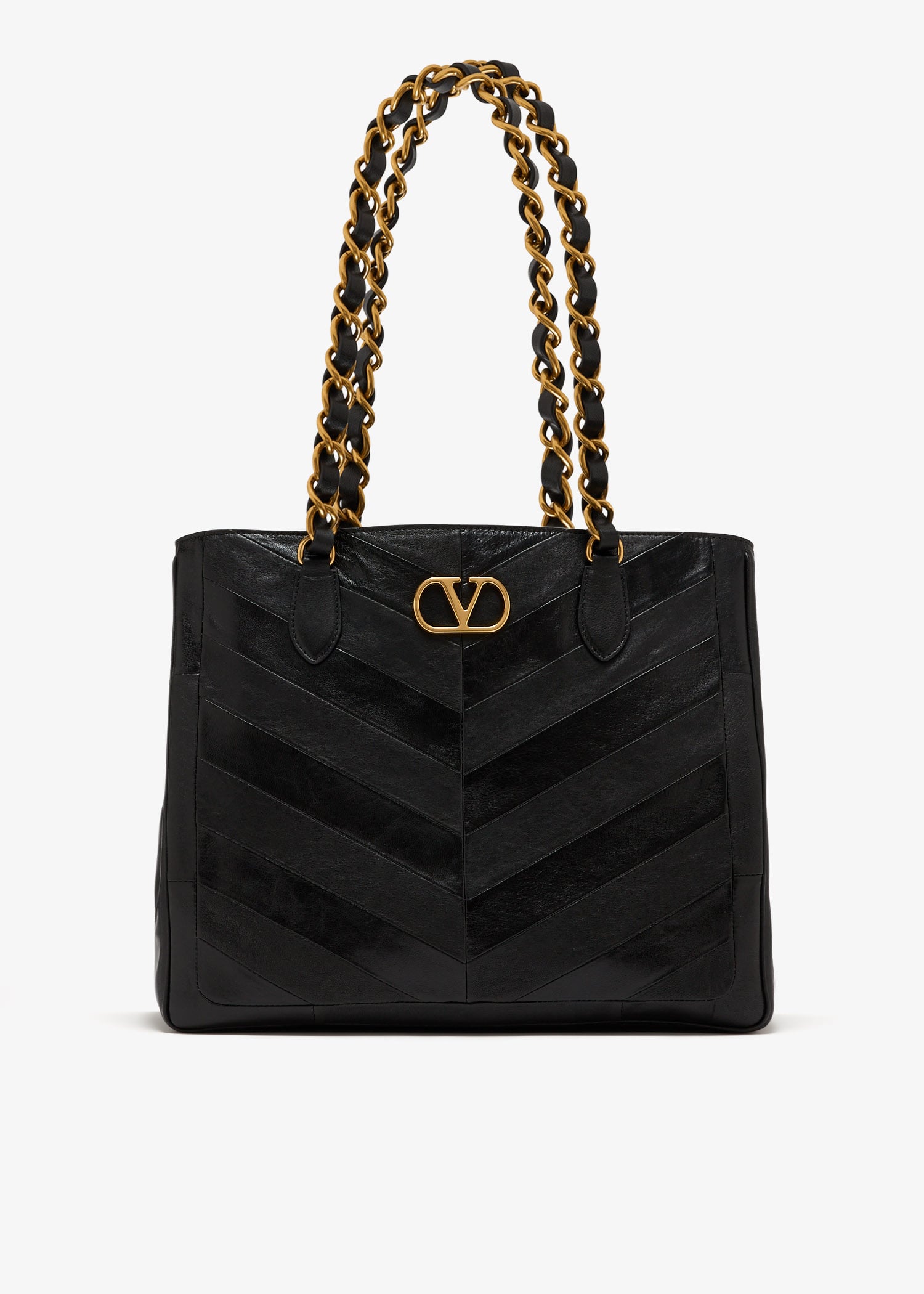 

Patchwork tote bag, Black