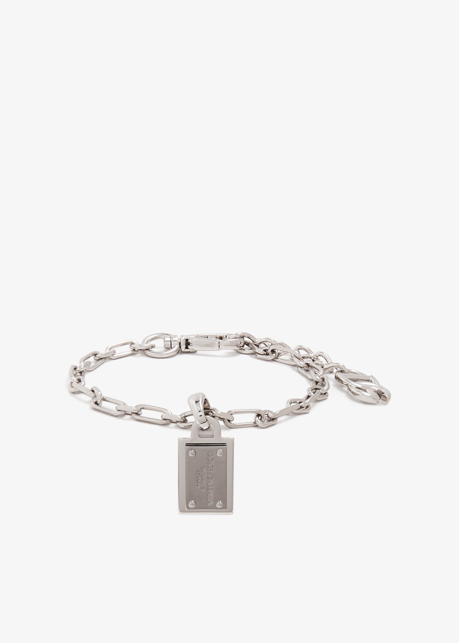 

Logo tag bracelet, Silver