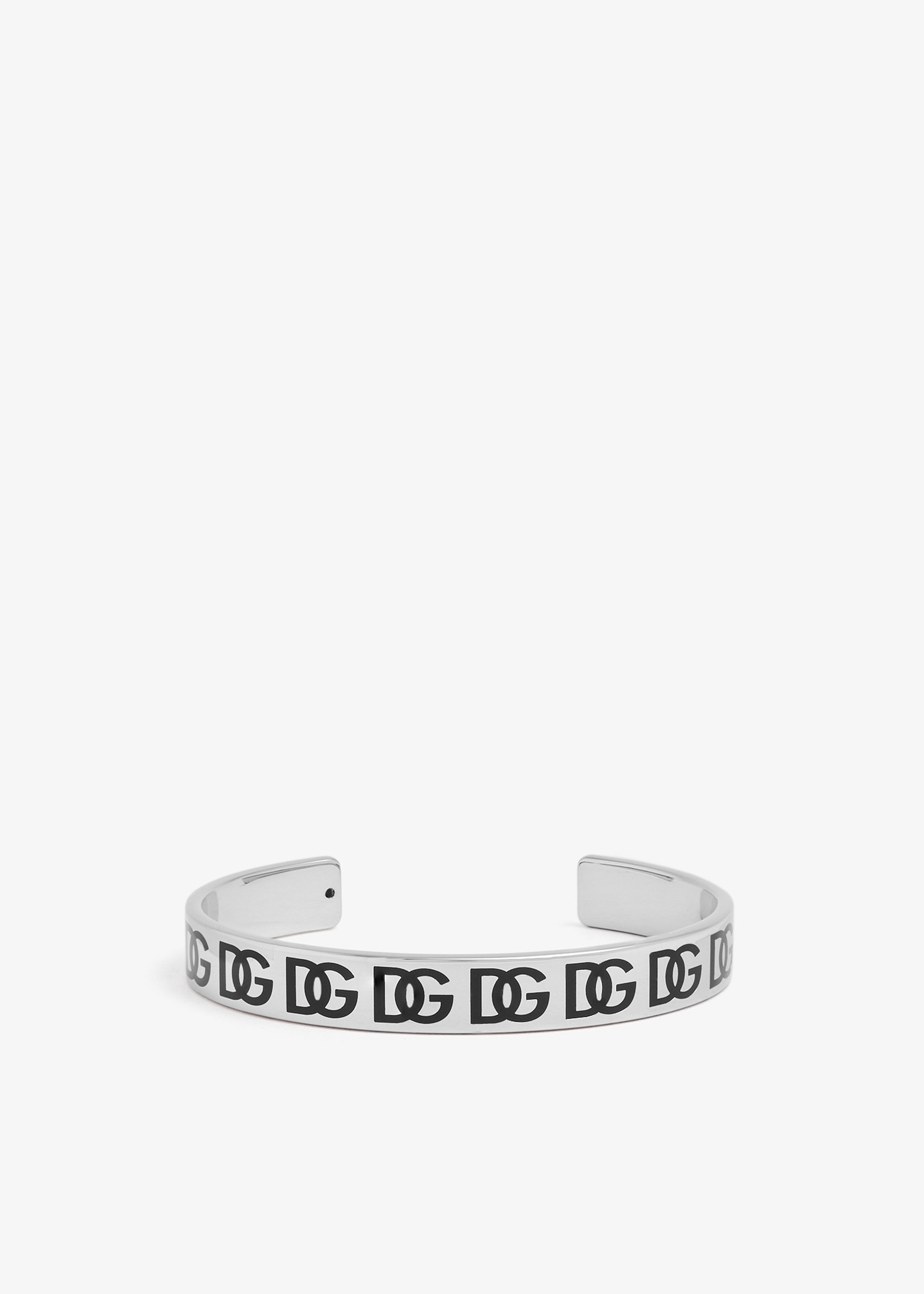 

DG monogram engraved bracelet, Silver