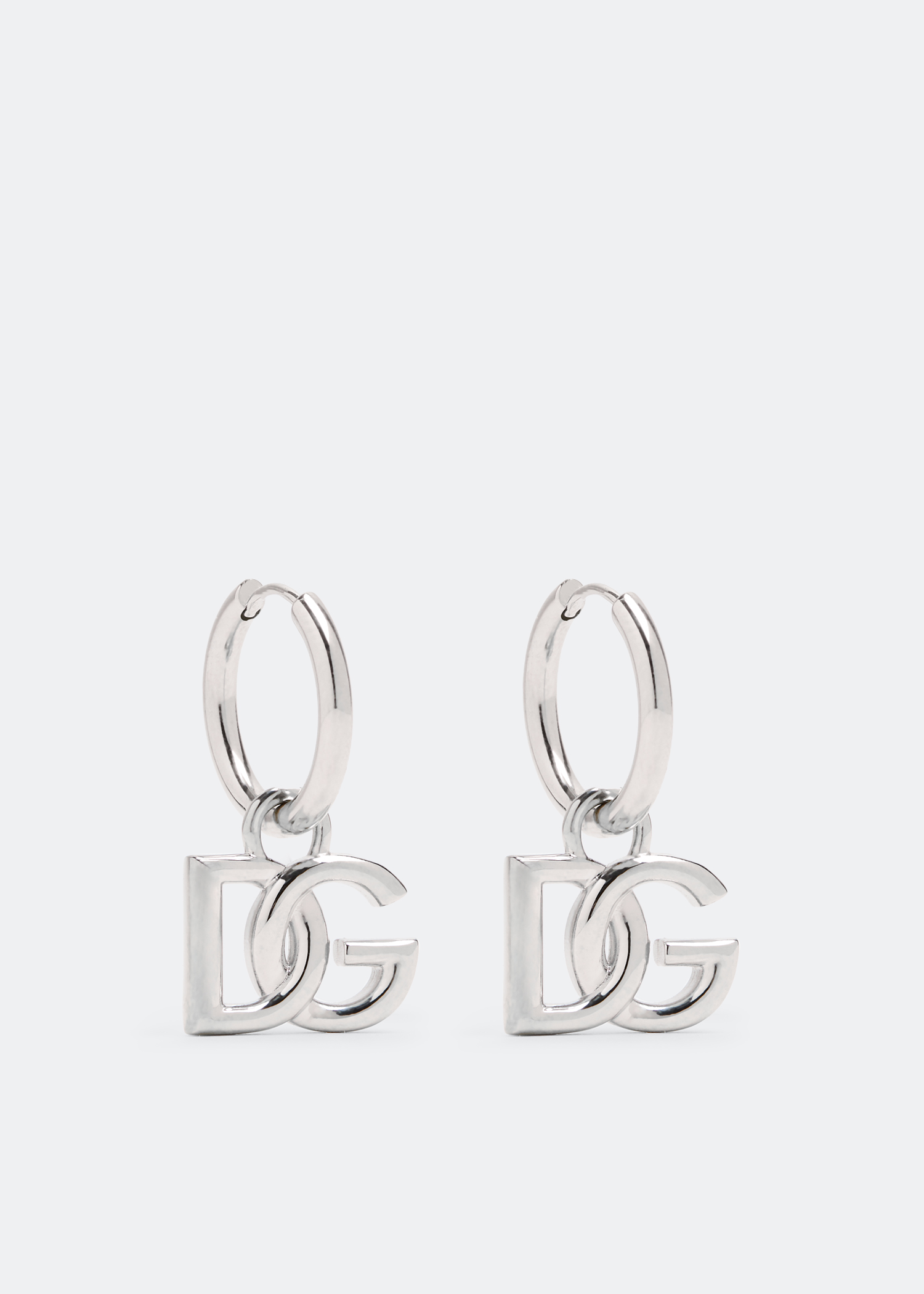 

DG logo hoop earrings, Silver