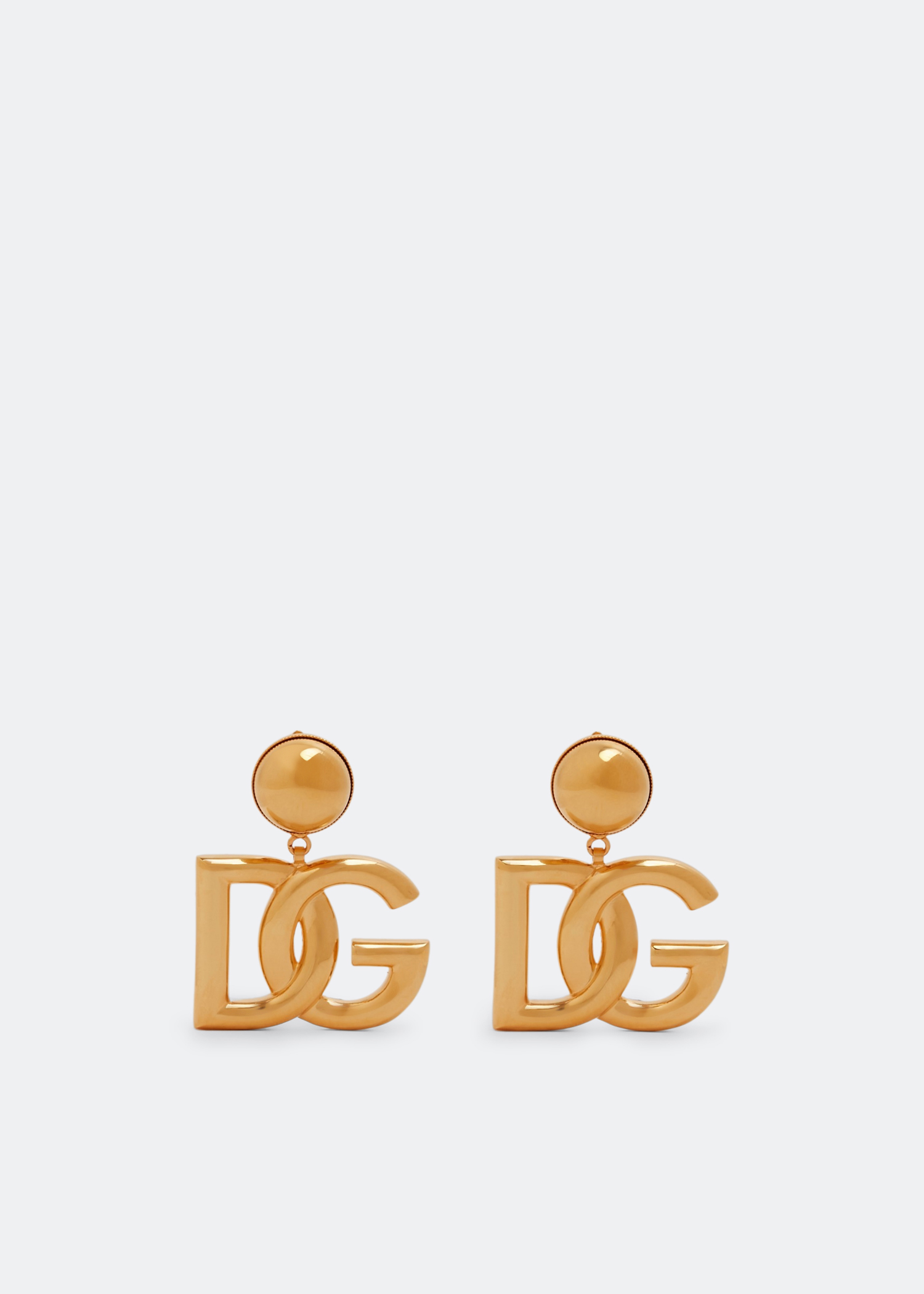 

DG logo clip-on earrings, Gold