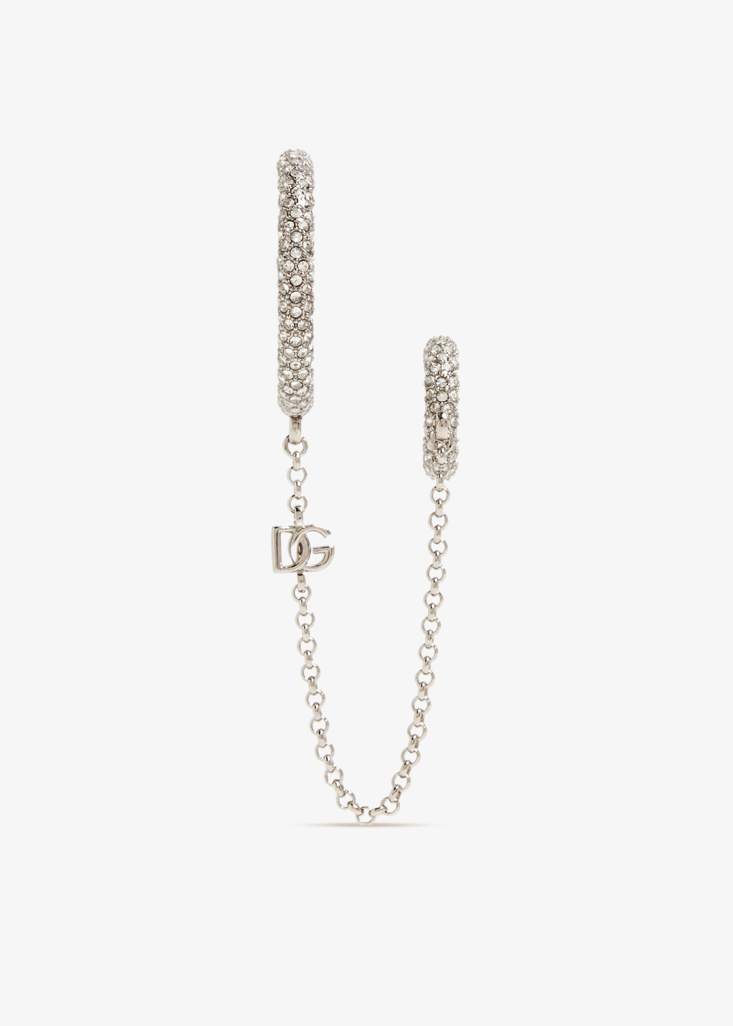 

Single creole earring, Silver
