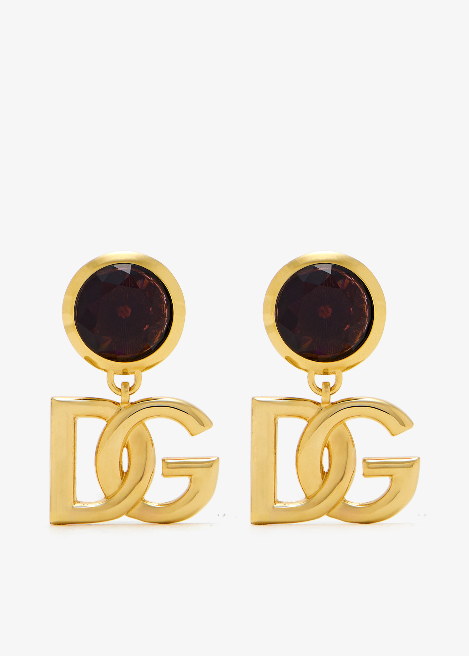

Logo clip earrings, Gold