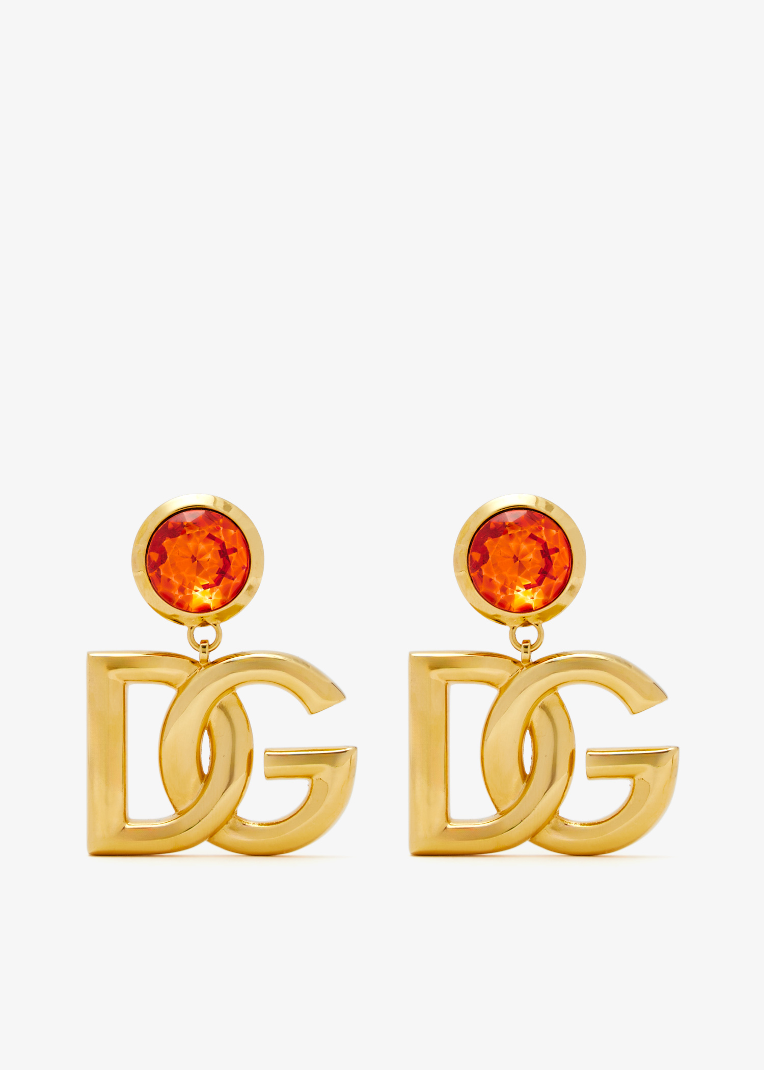 

DG logo clip-on earrings, Gold