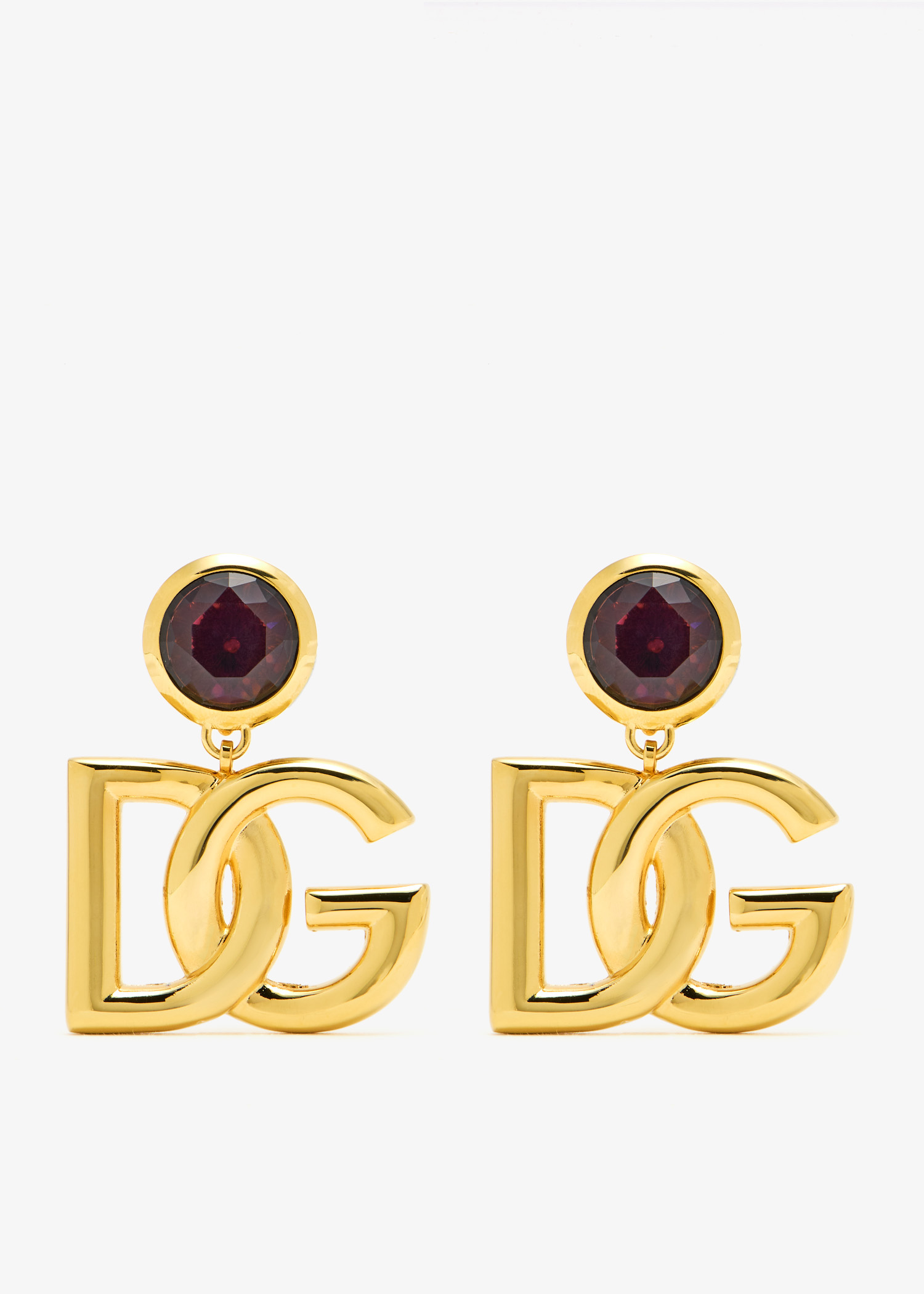 

DG Logo clip-on earrings, Gold