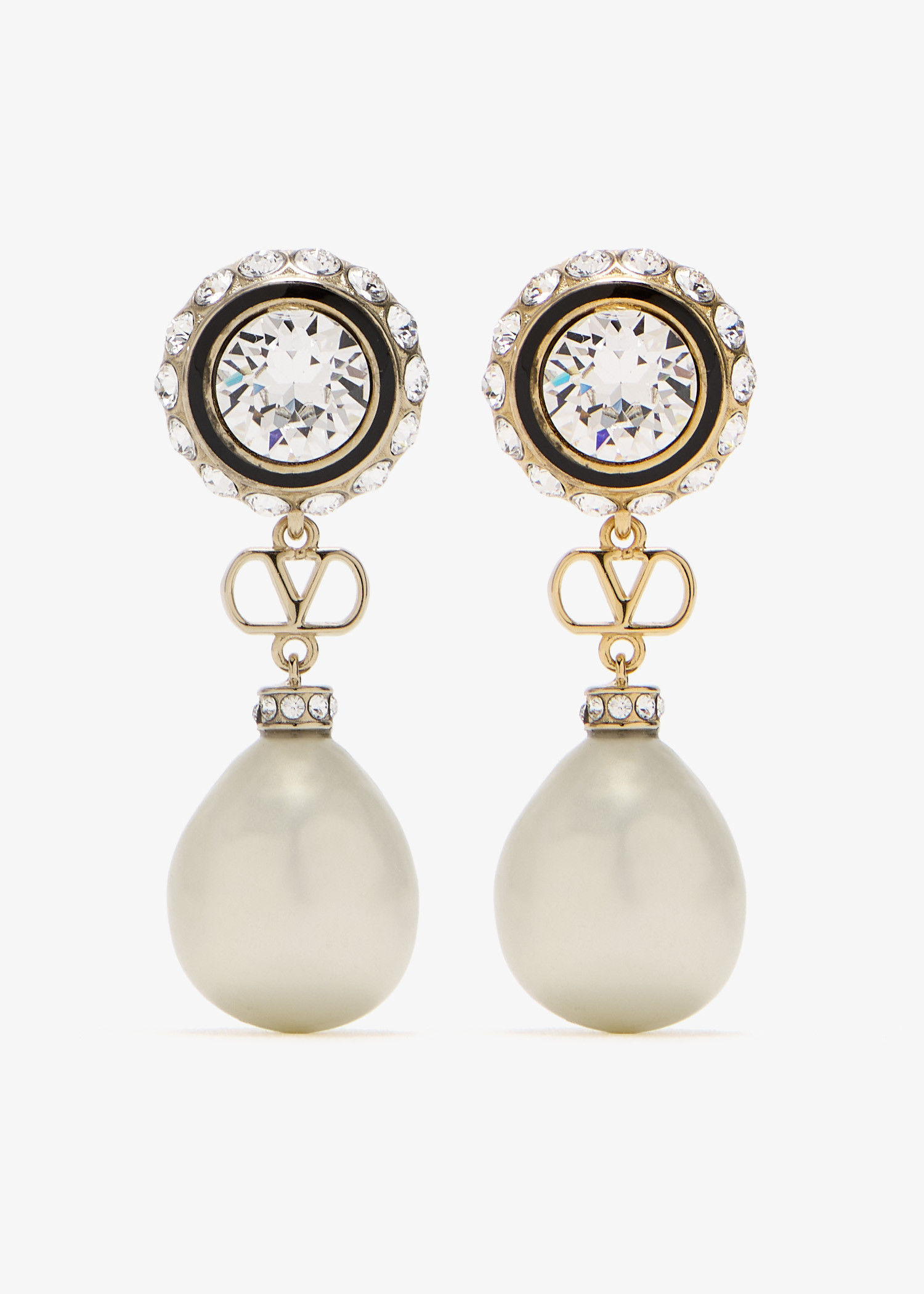 

VLogo Signature Pearl earrings, Gold