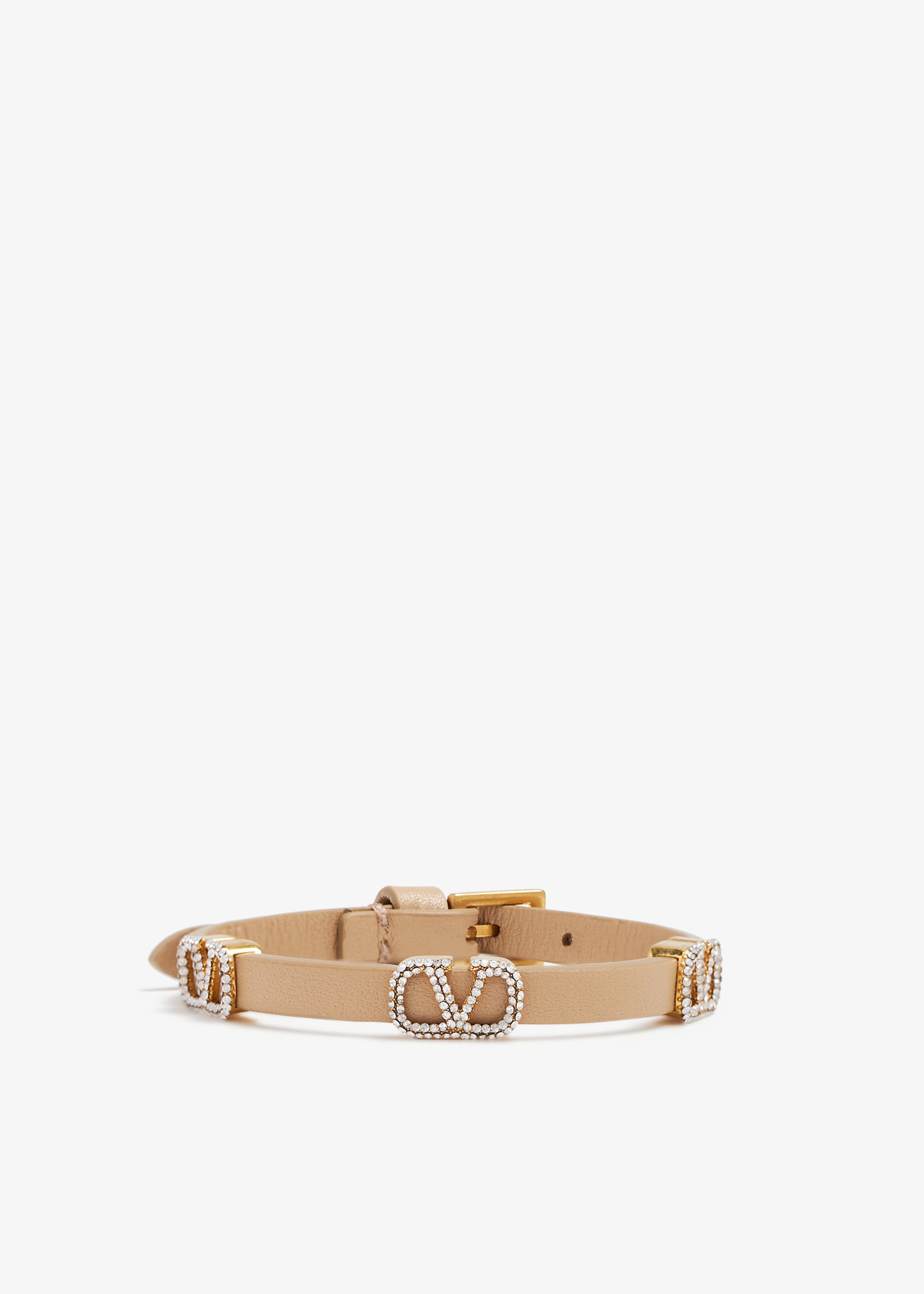 

VLogo Signature strass bracelet, Beige